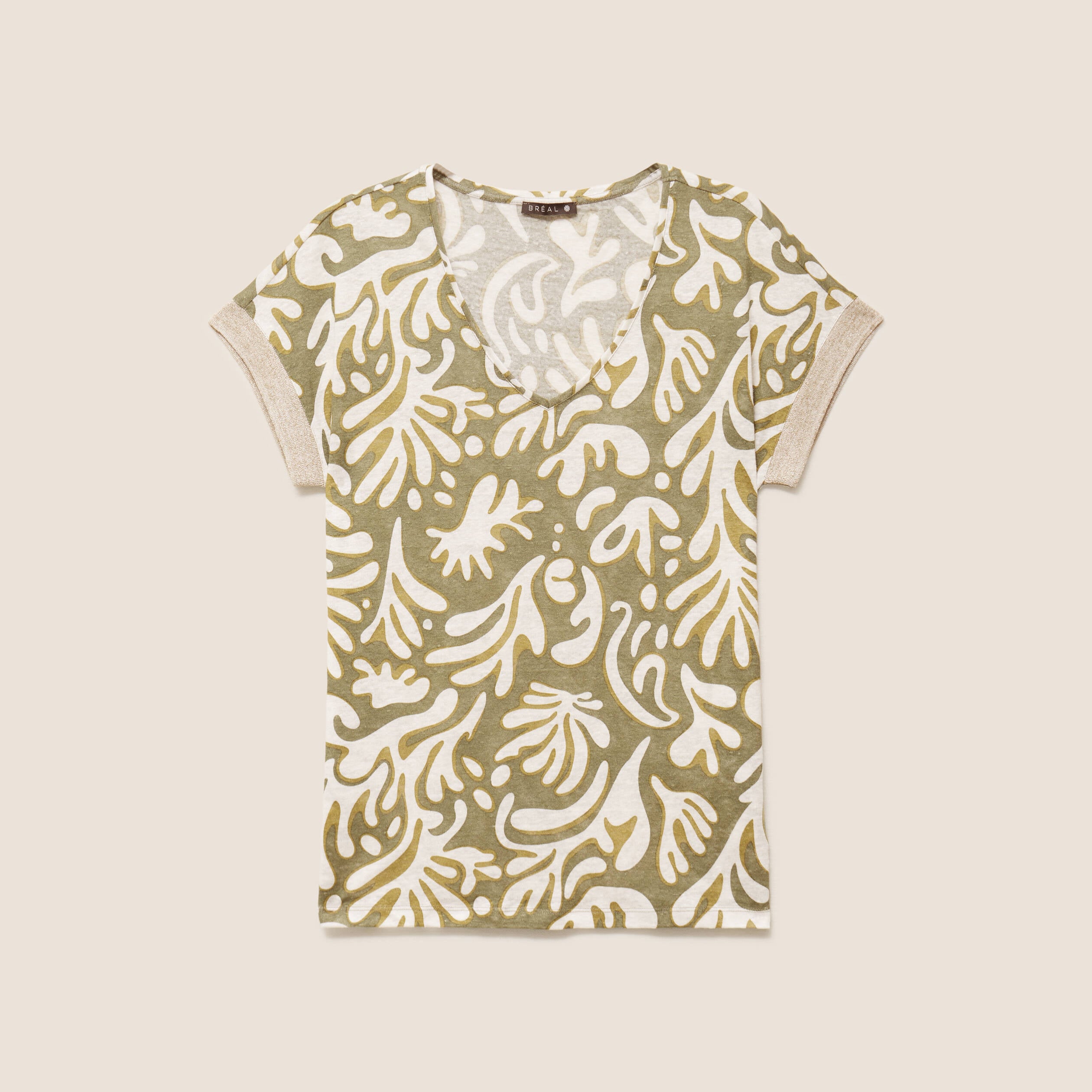 T-shirt manches courtes vert femme