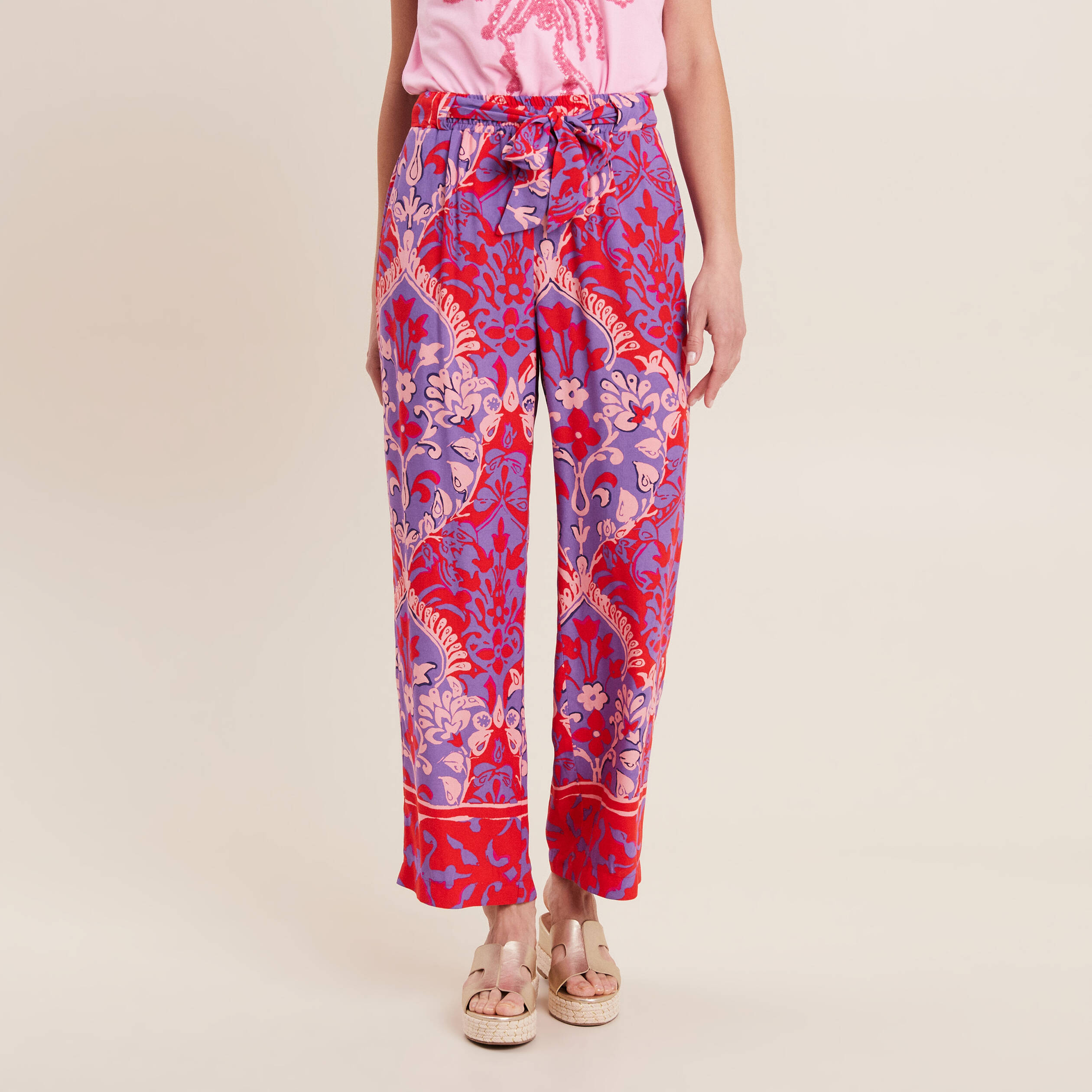 pantalon flou rouge femme Pantalon flou rouge femme