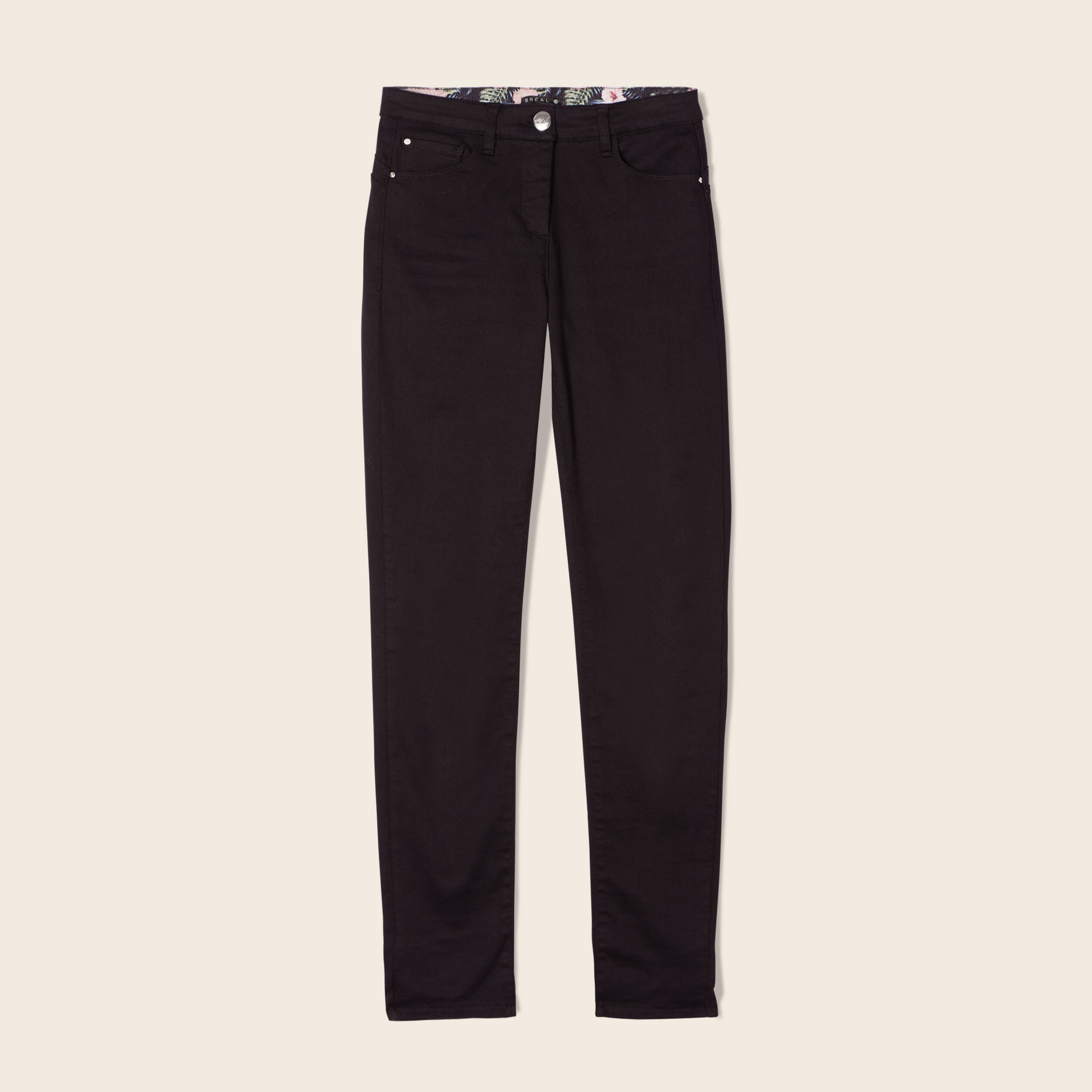 Jean magique ajusté taille standard noir femme