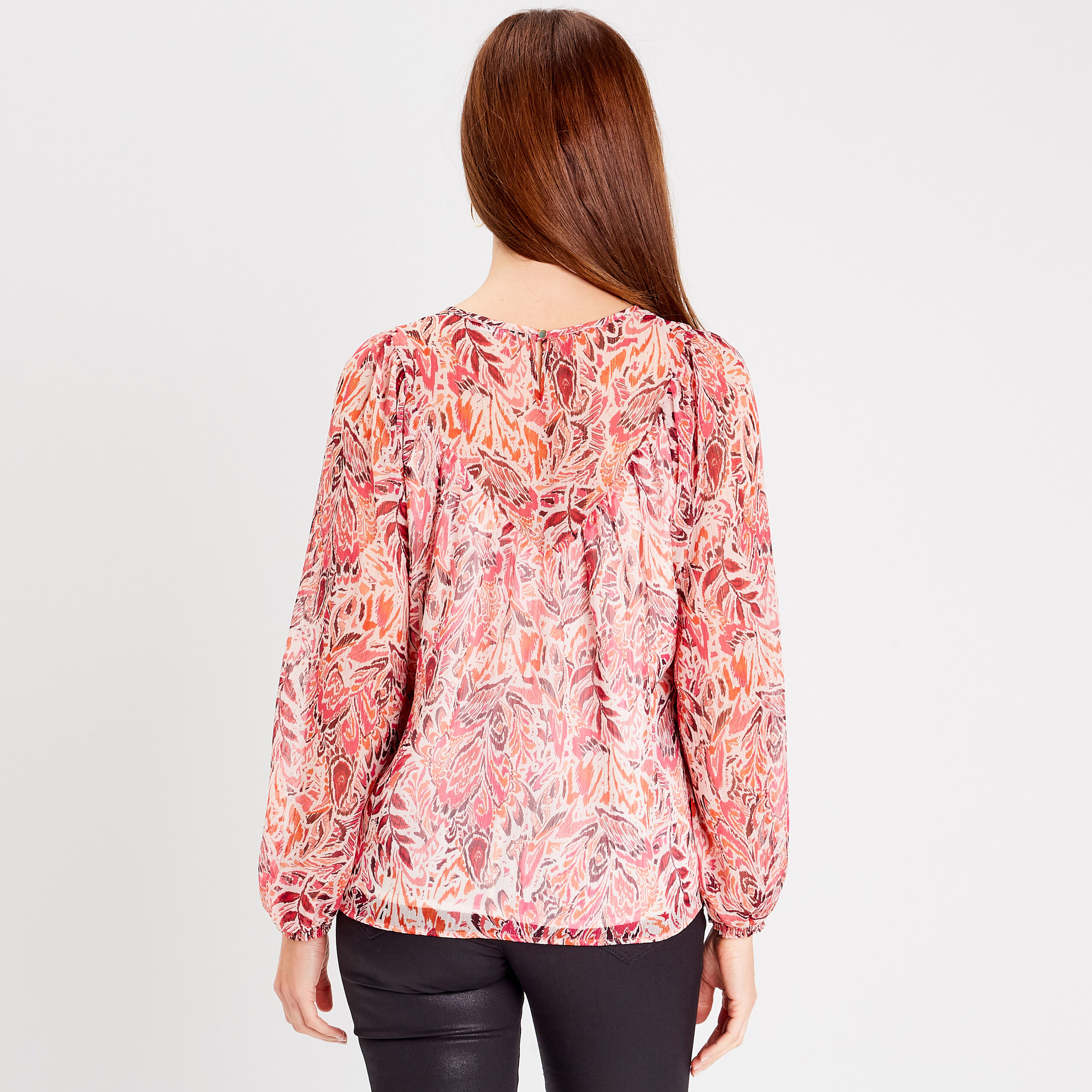 blouse manches longues rose fushia femme Blouse manches longues rose fushia femme