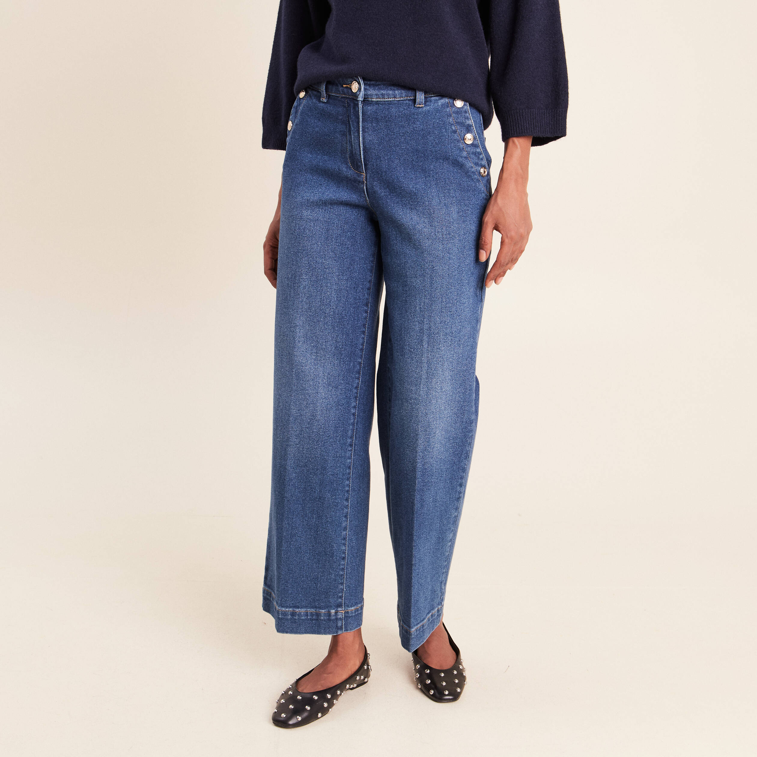 Jean denim stone femme