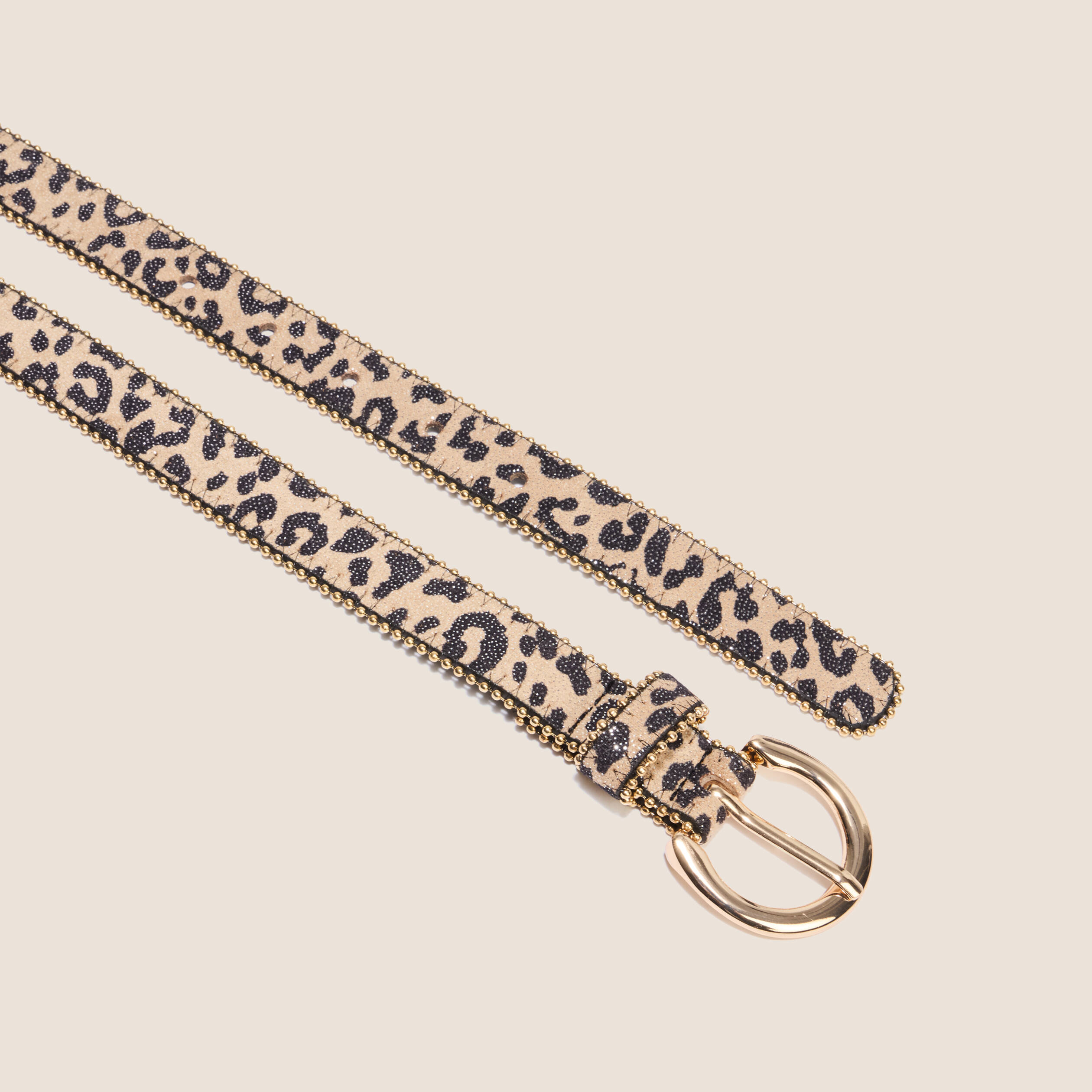Ceinture fine avec cha&icirc;ne beige femme