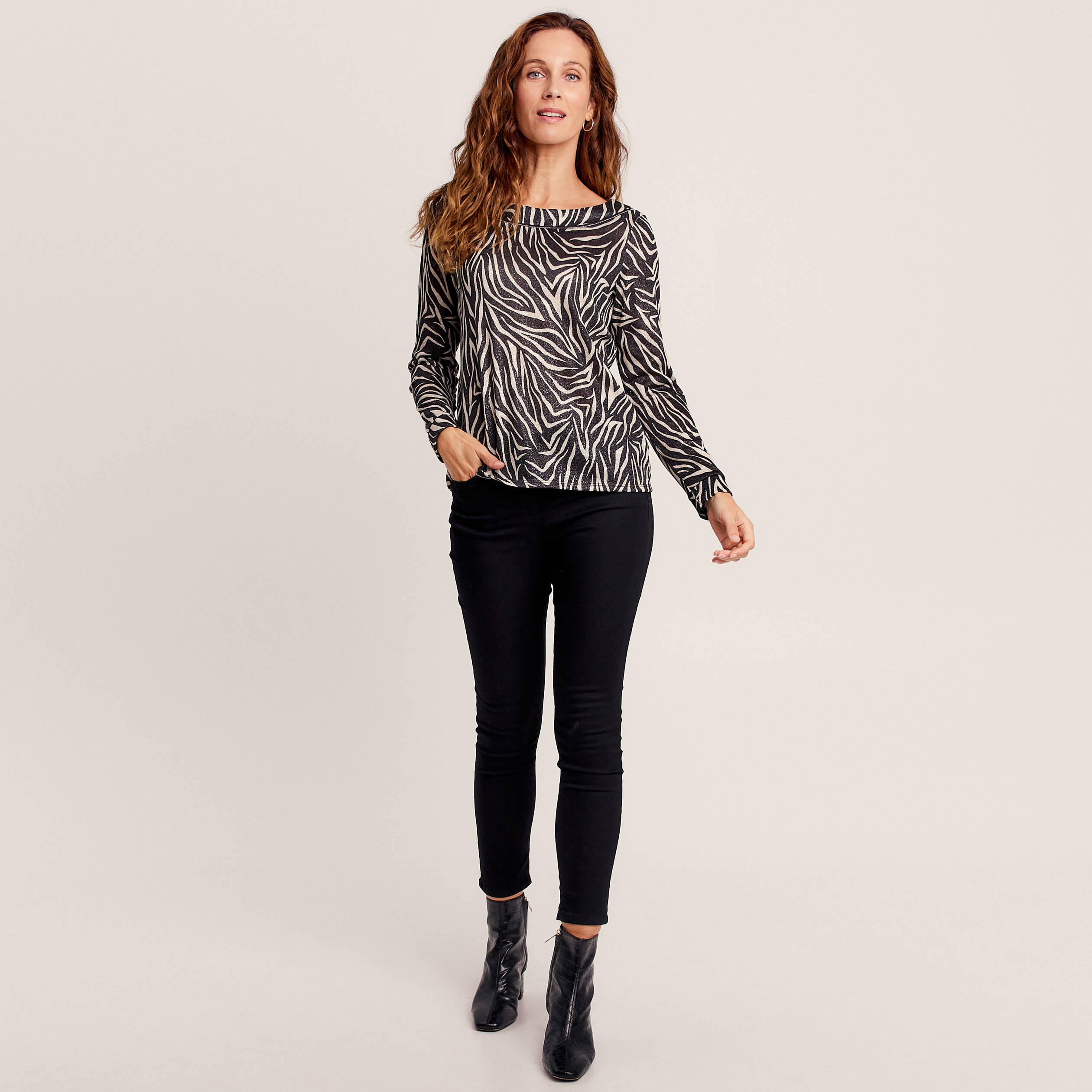 T-shirt manches longues noir femme