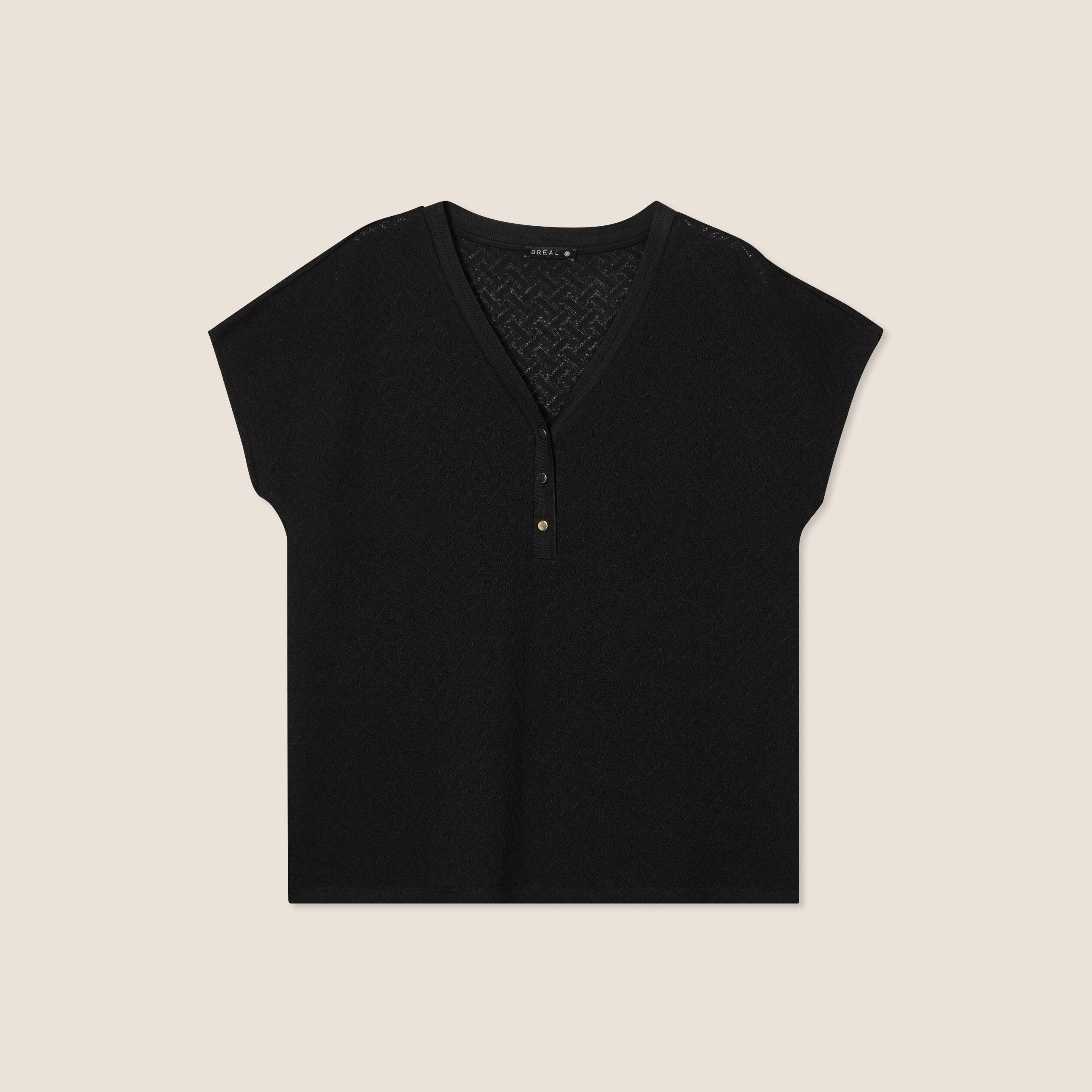 T-shirt manches courtes noir femme