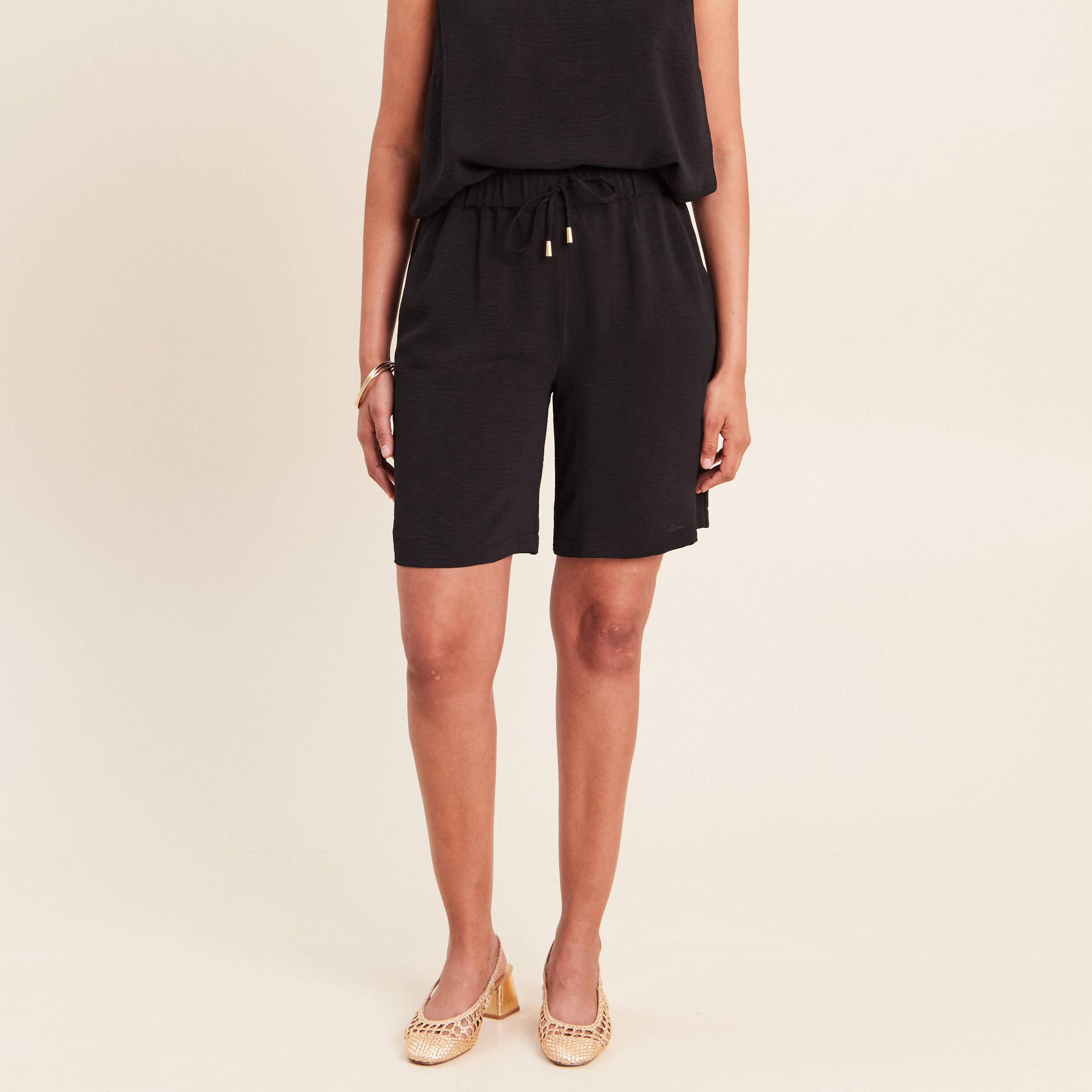 Bermuda noir femme