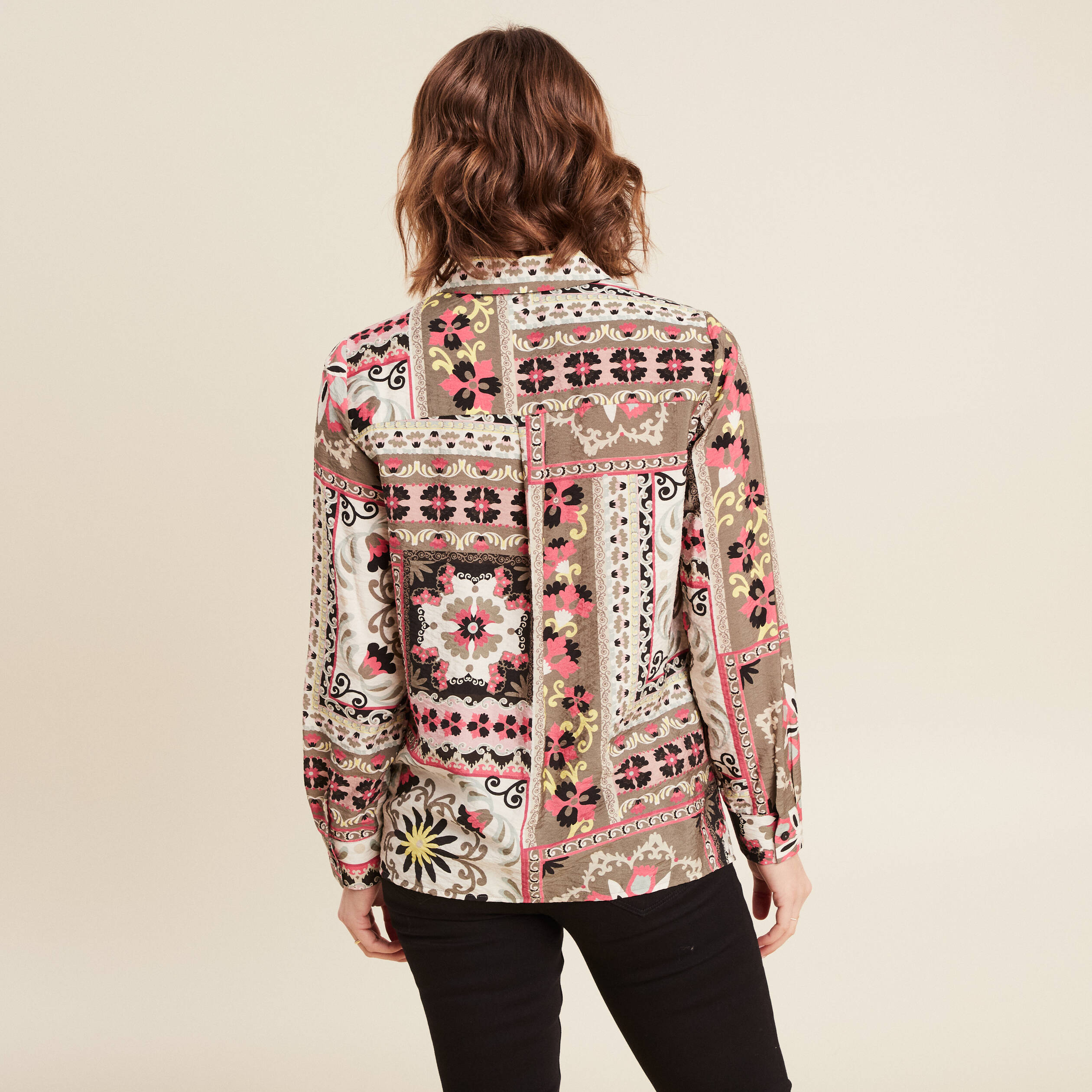 chemise manches longues multicolore femme Chemise manches longues multicolore femme