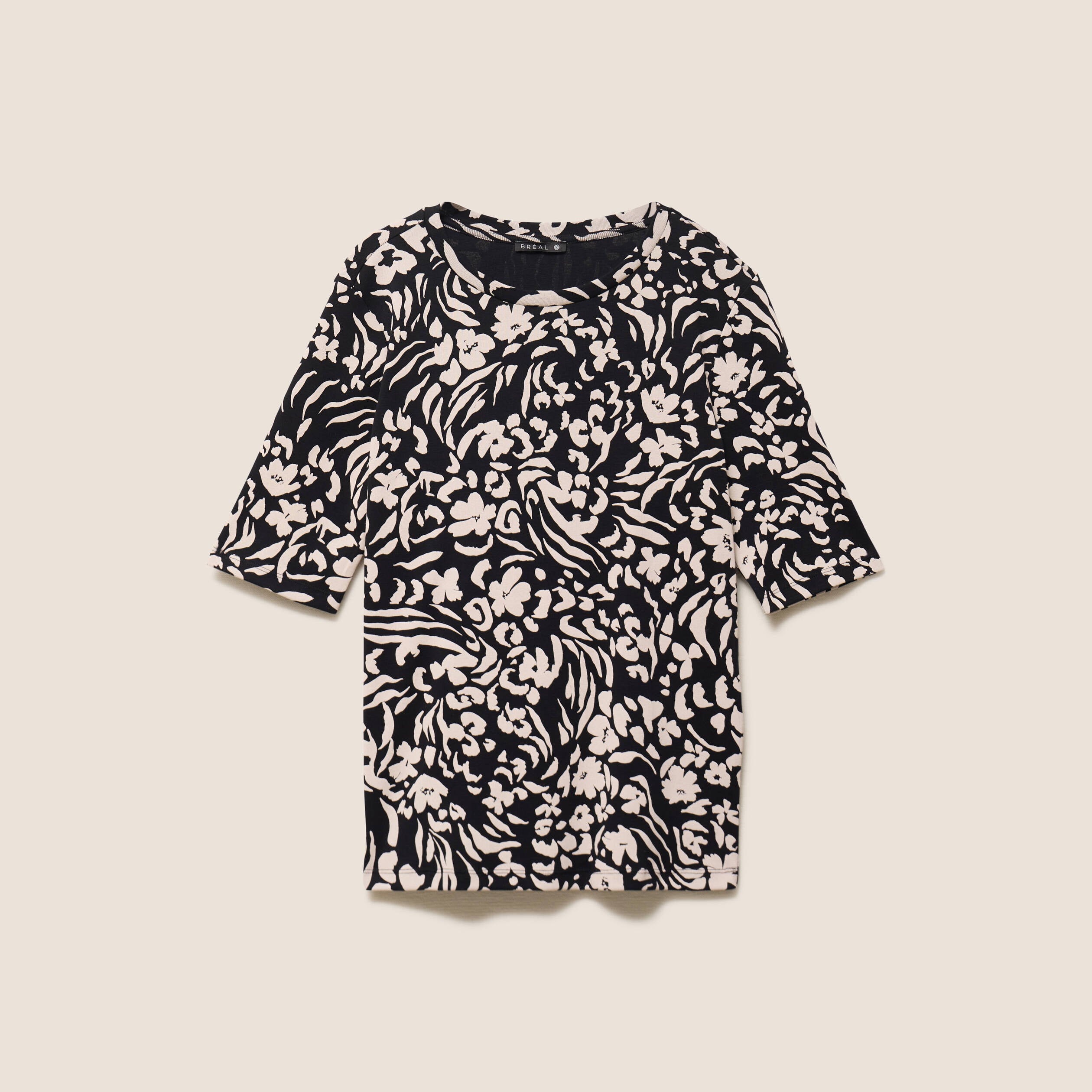 T-shirt en coton biologique noir femme