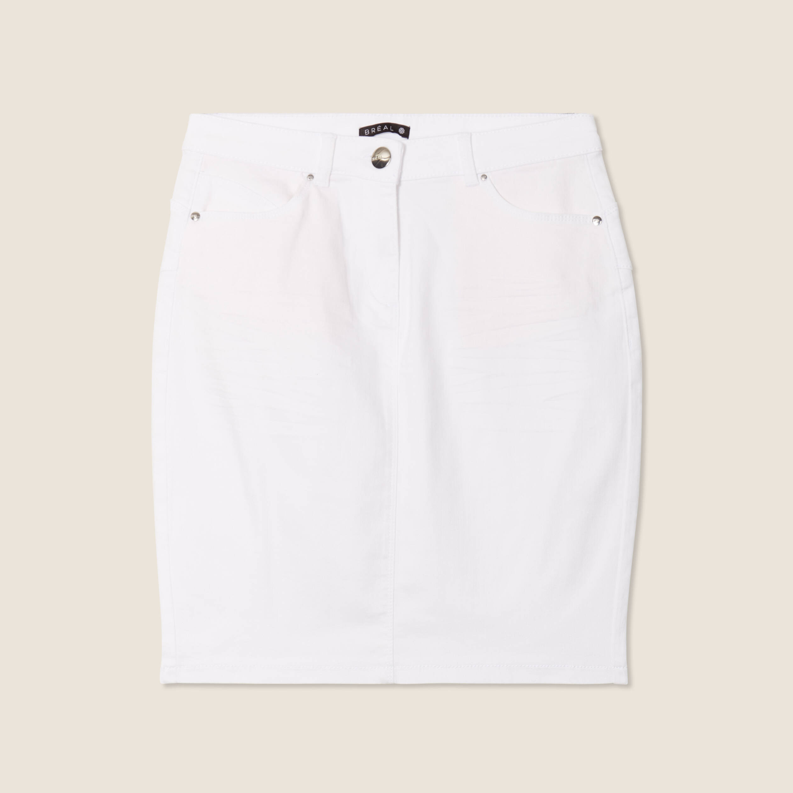 Jupe droite blanc femme