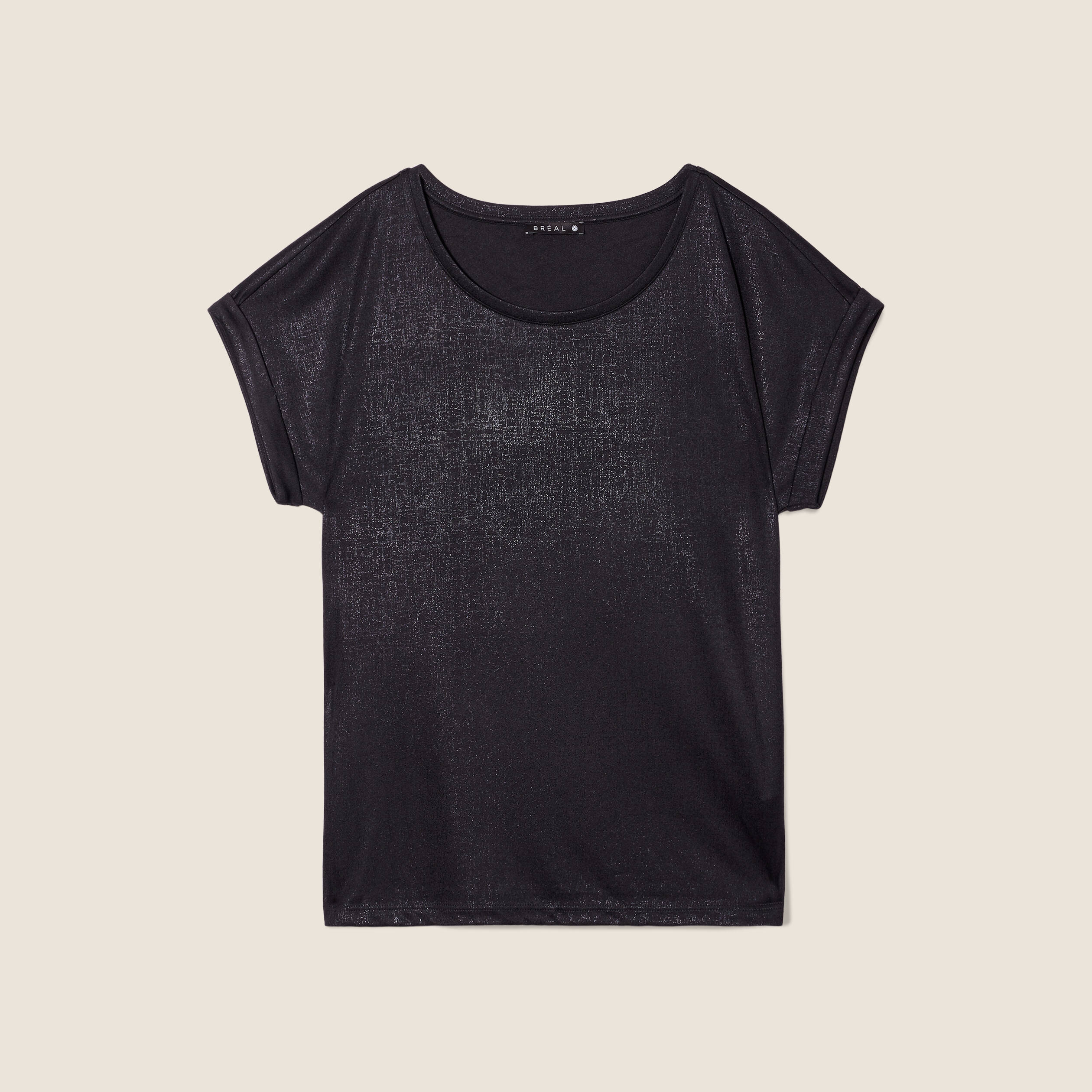 T-shirt manches courtes noir femme