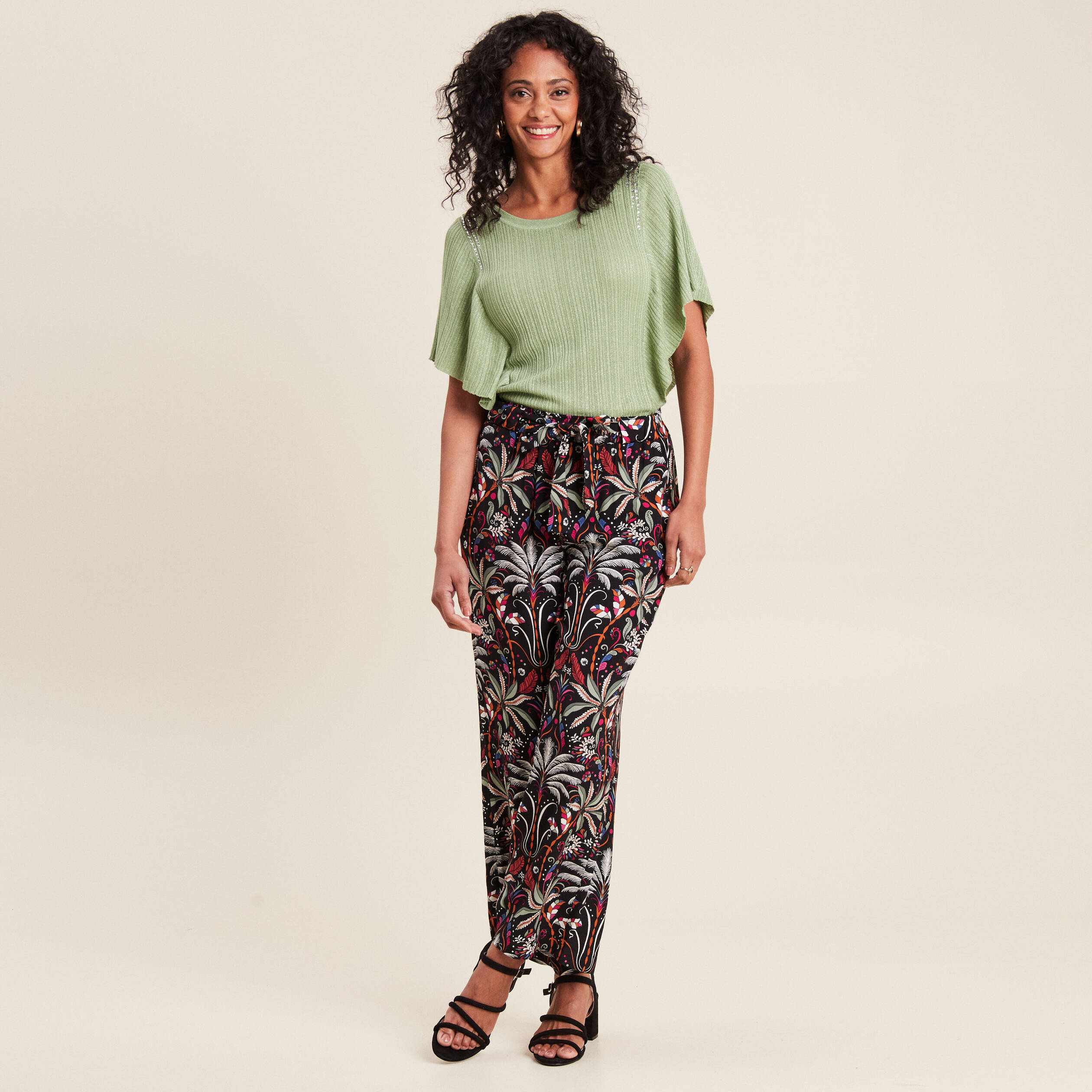 pantalon flou noir femme Pantalon flou noir femme