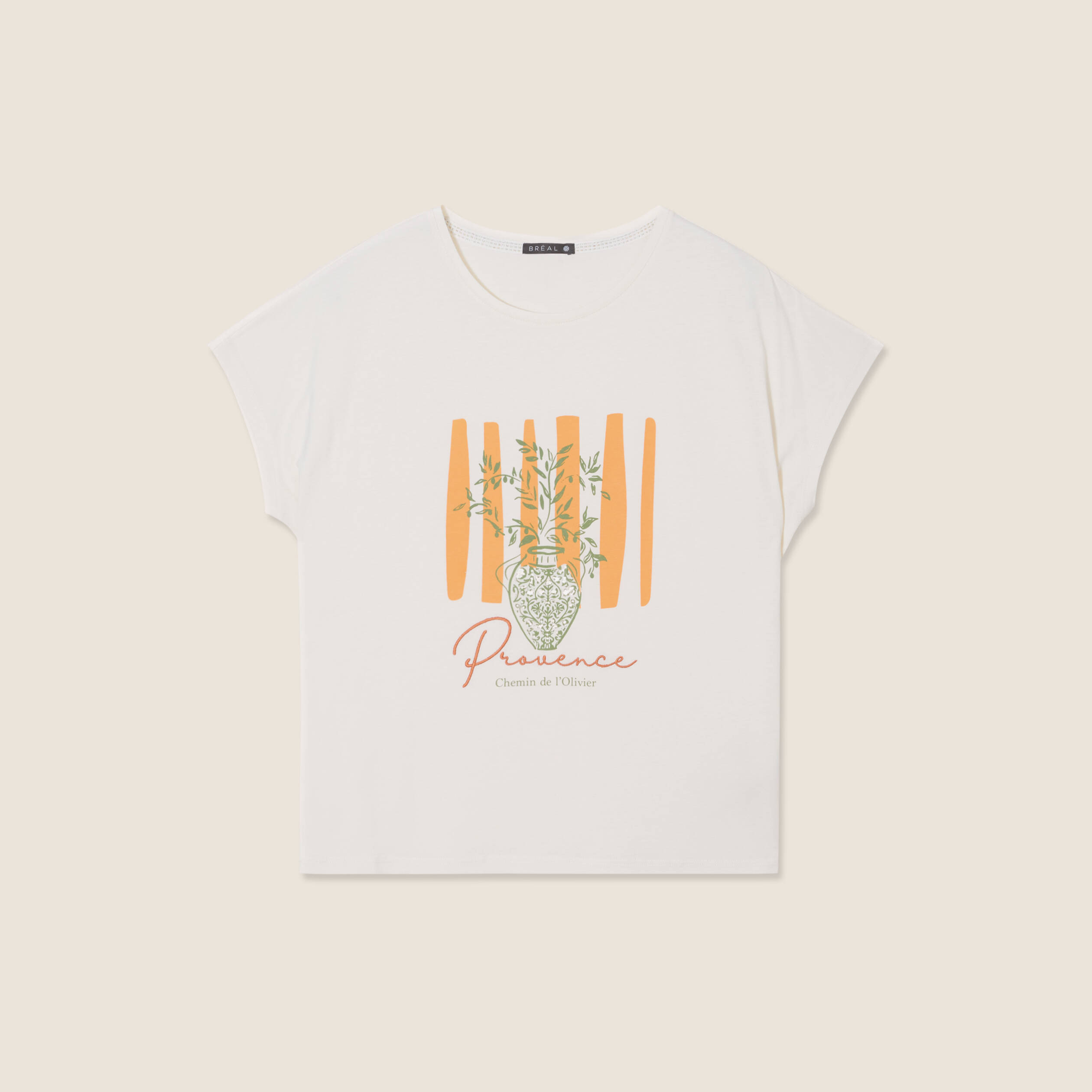 t shirt manches courtes ecru femme T-shirt manches courtes ecru femme