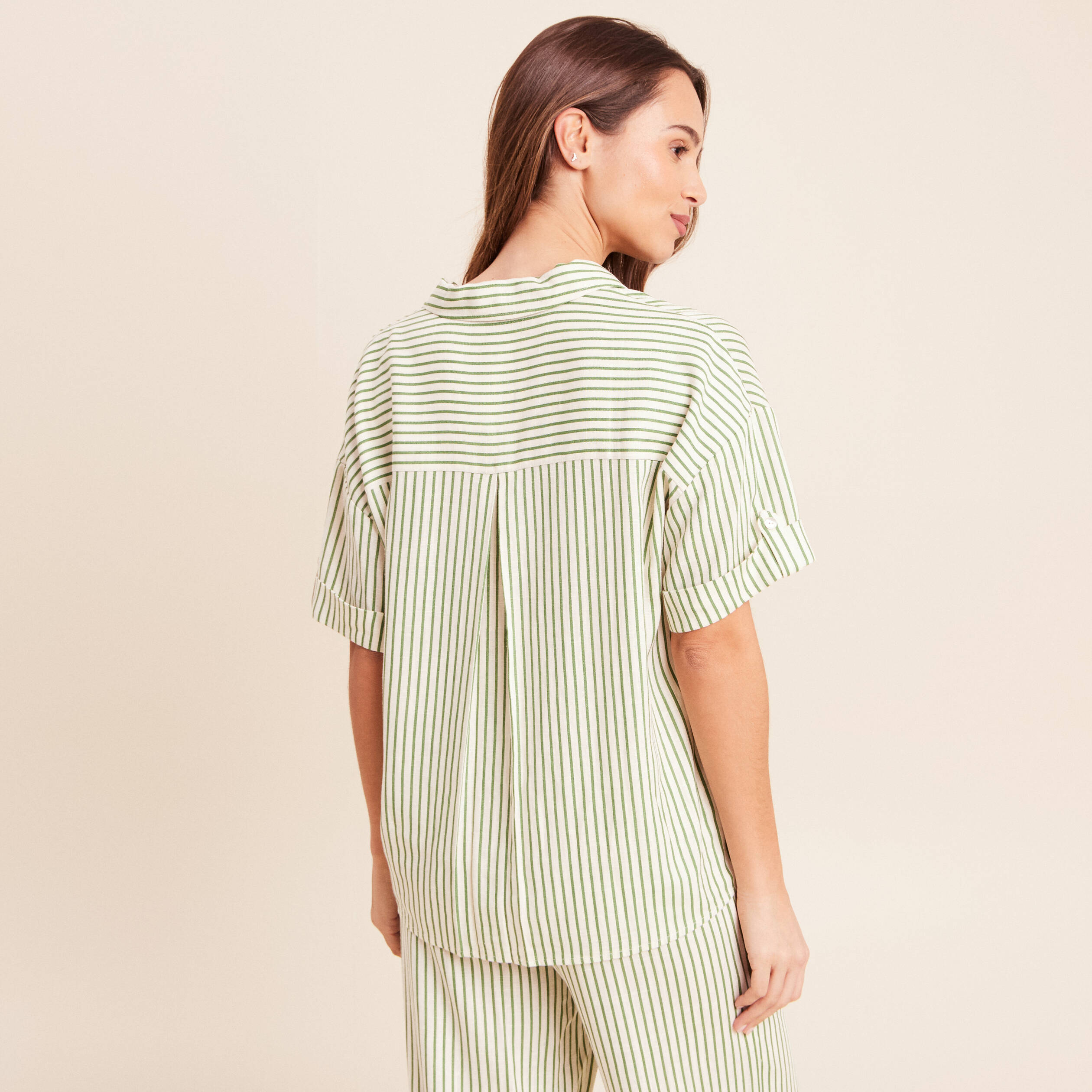 Chemise manches courtes blanc femme