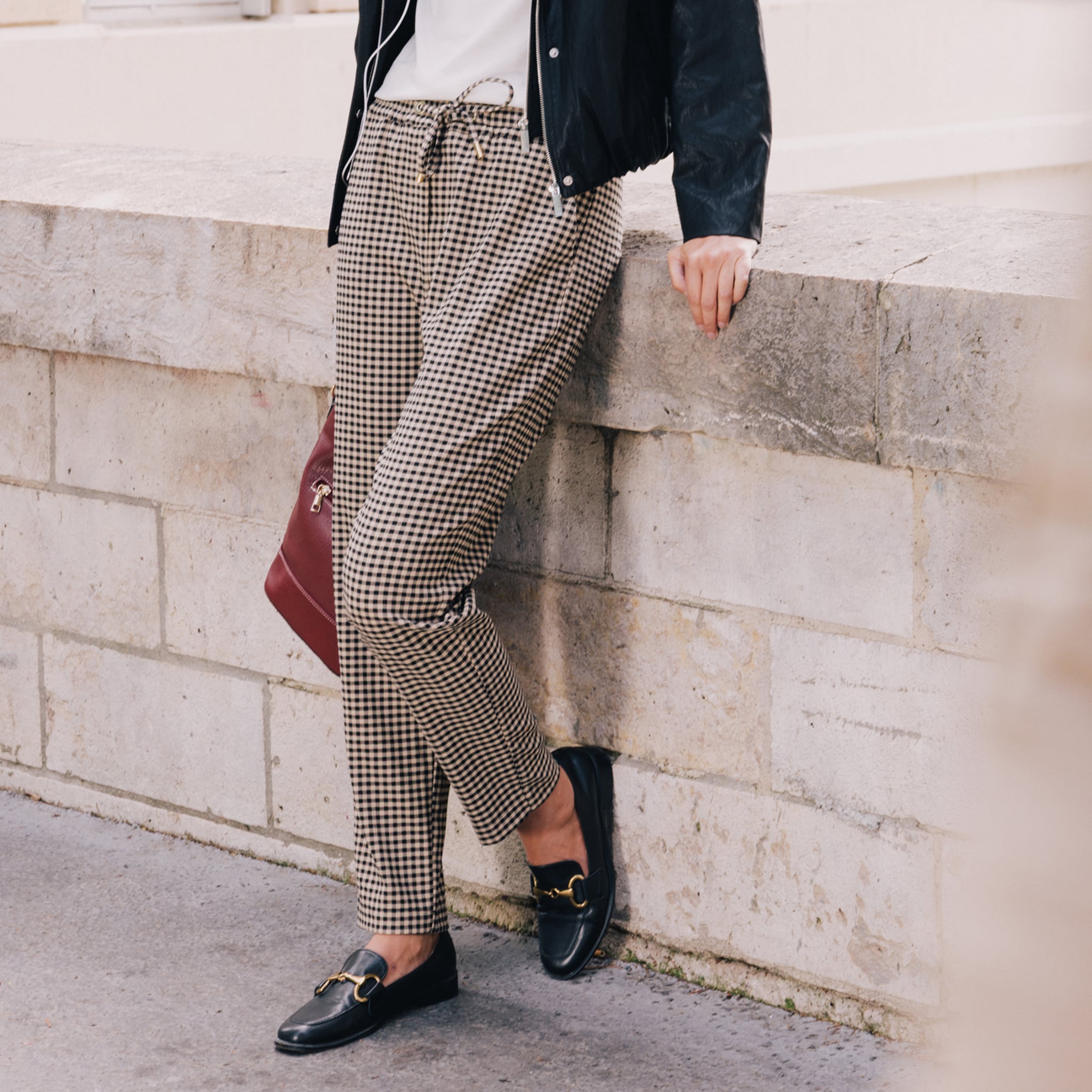 Pantalon mom 7/8&egrave;me beige femme
