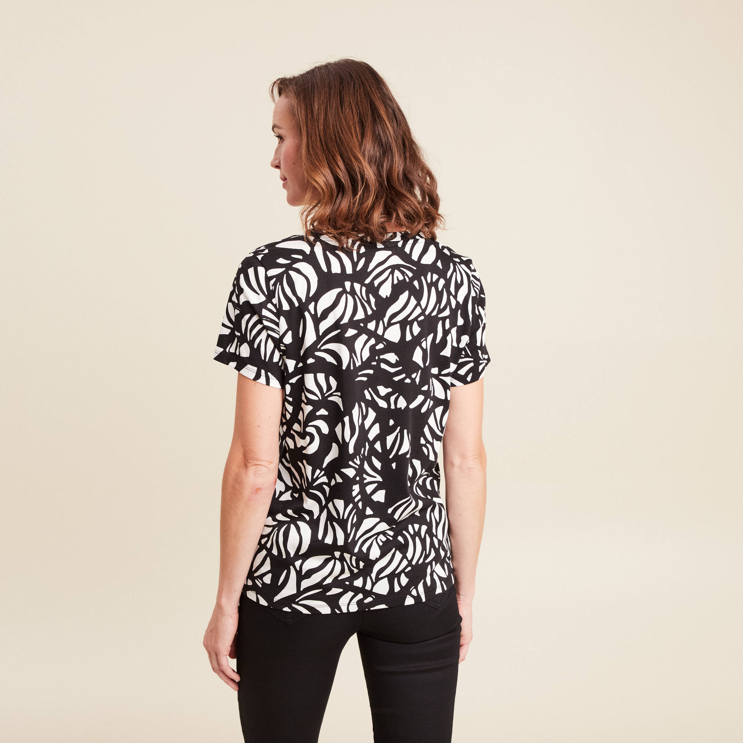 t shirt manches courtes noir femme T-shirt manches courtes noir femme