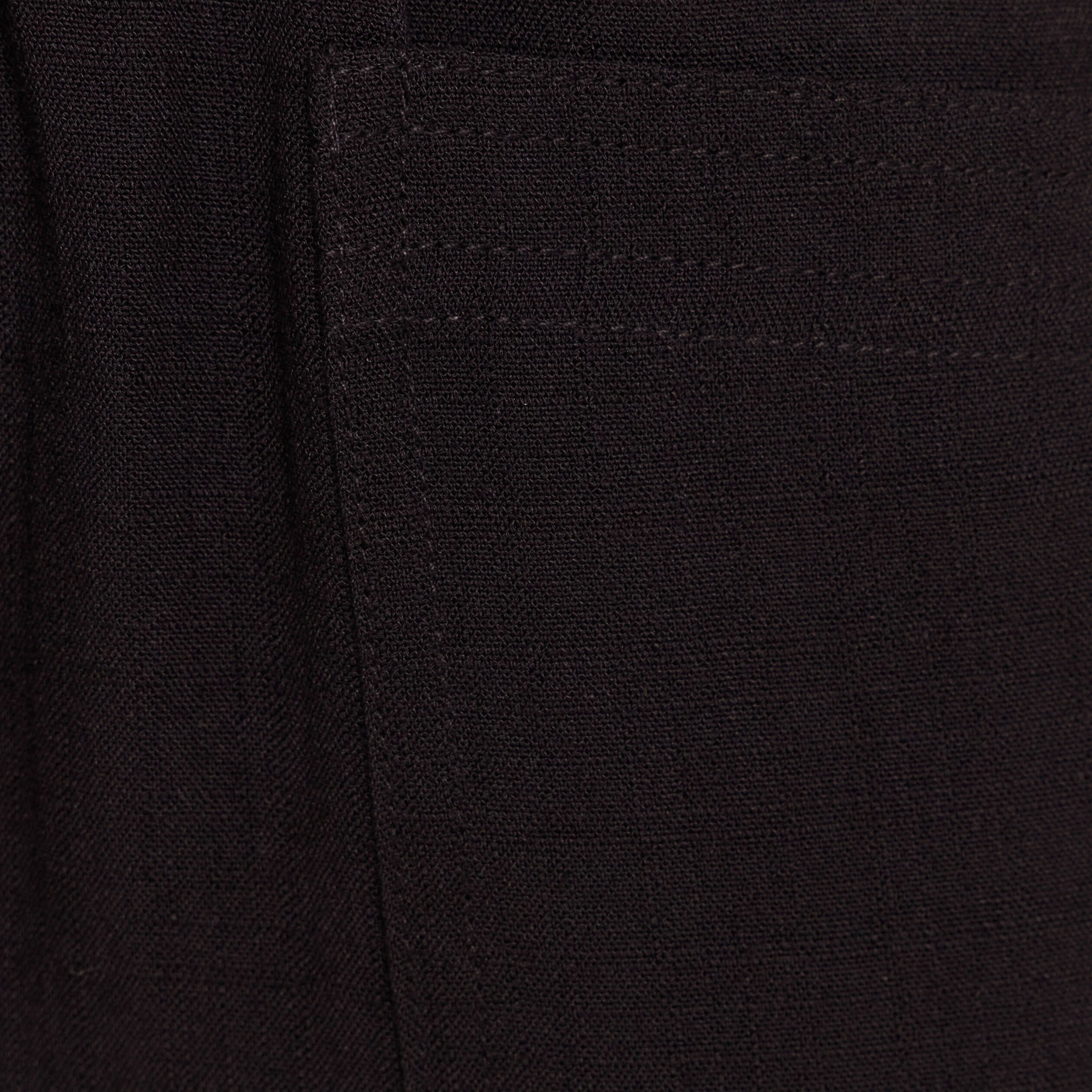 Pantalon mom 7/8&egrave;me en coton noir femme