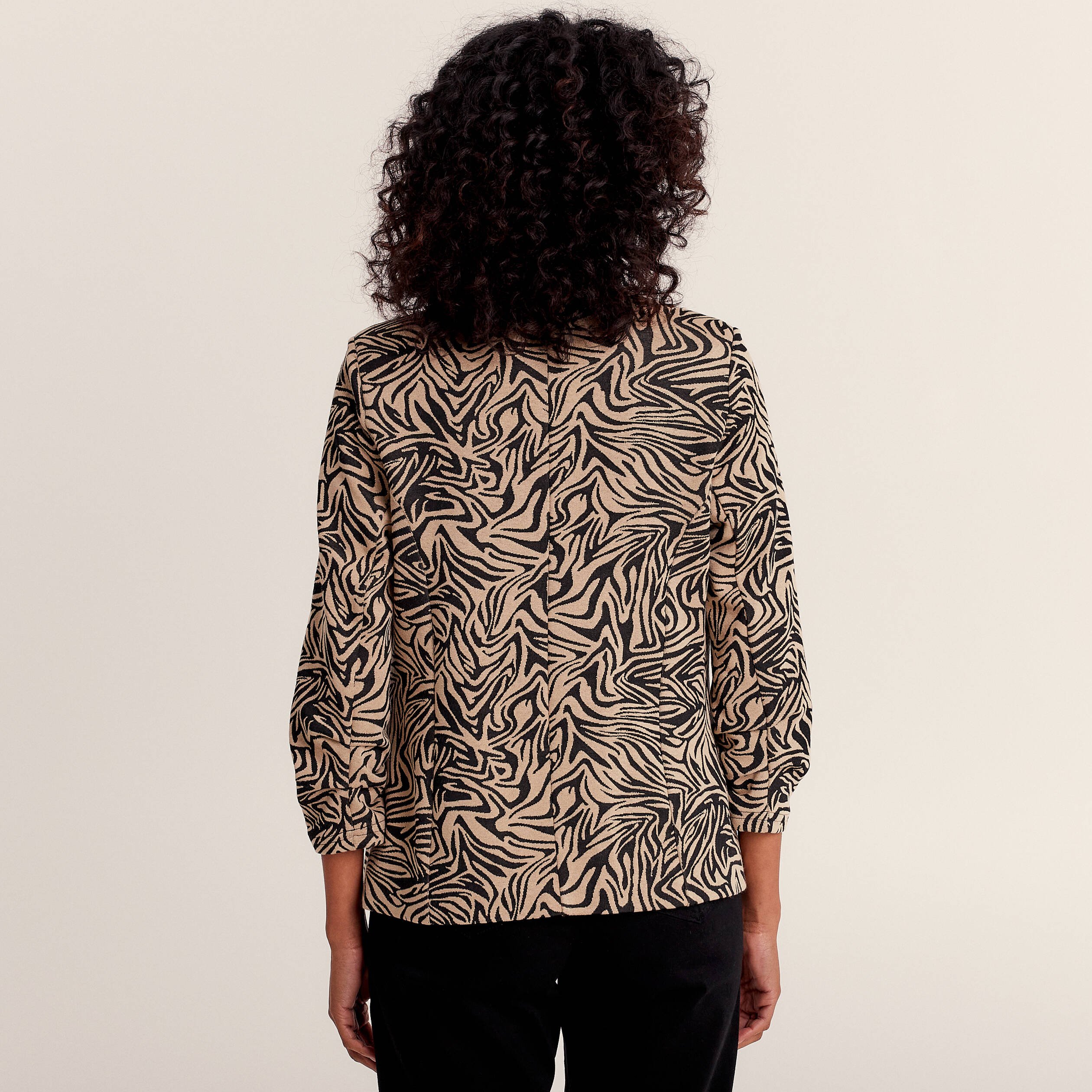 veste droite manches 34 noir femme Veste droite manches 3/4 noir femme