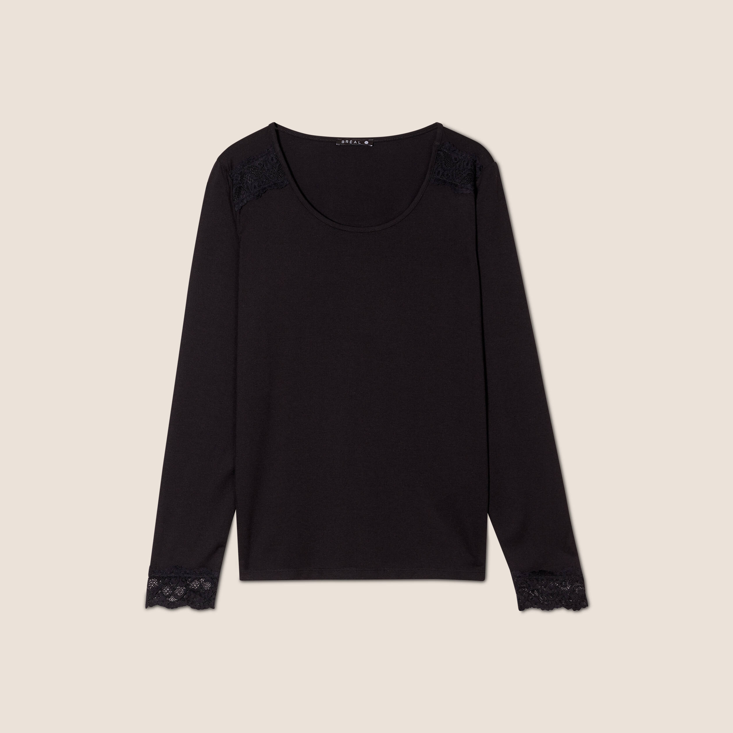 t shirt thermo douceur manches longues noir femme T-shirt thermo-douceur manches longues noir femme