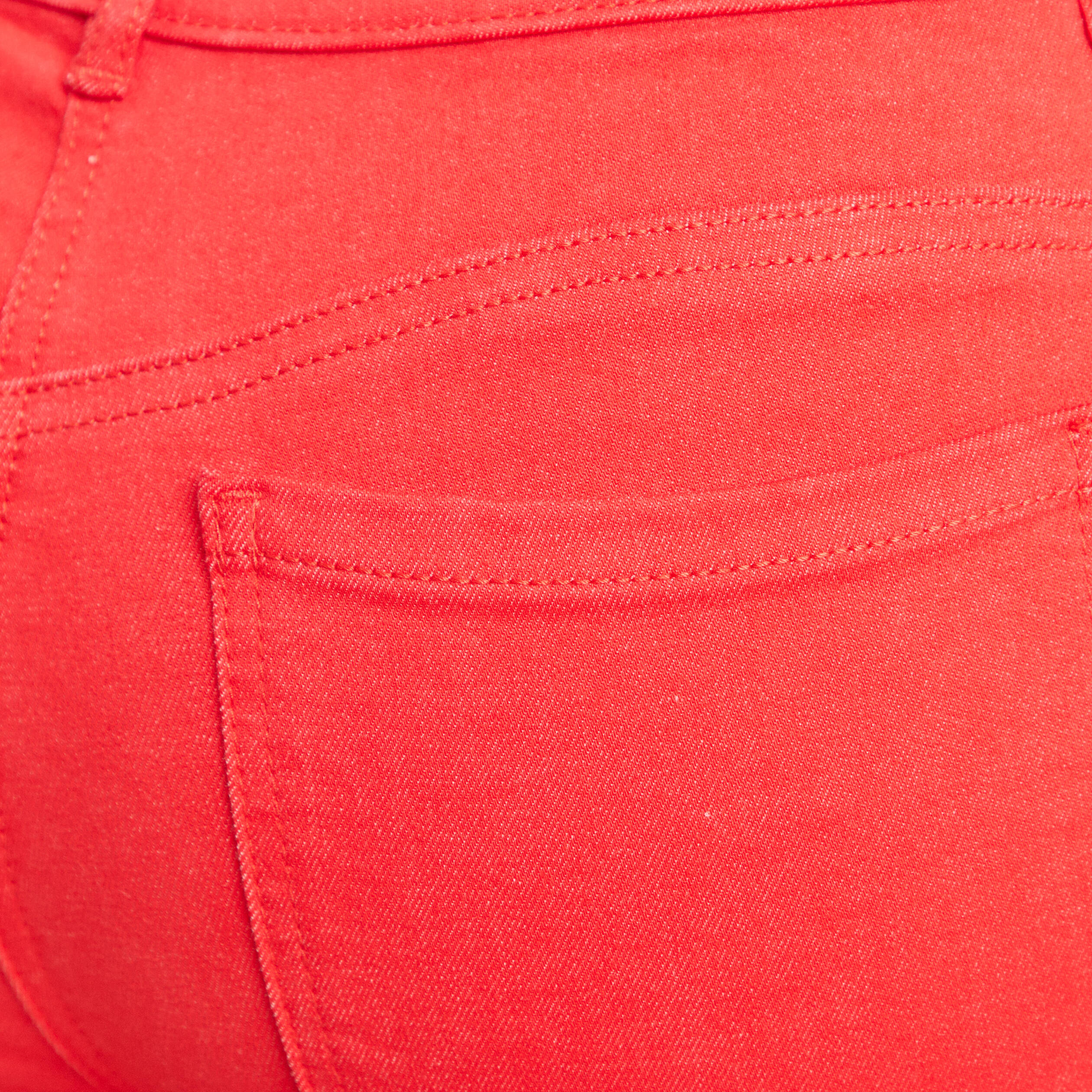 pantalon bootcut taille basculee rouge femme Pantalon bootcut taille basculée rouge femme