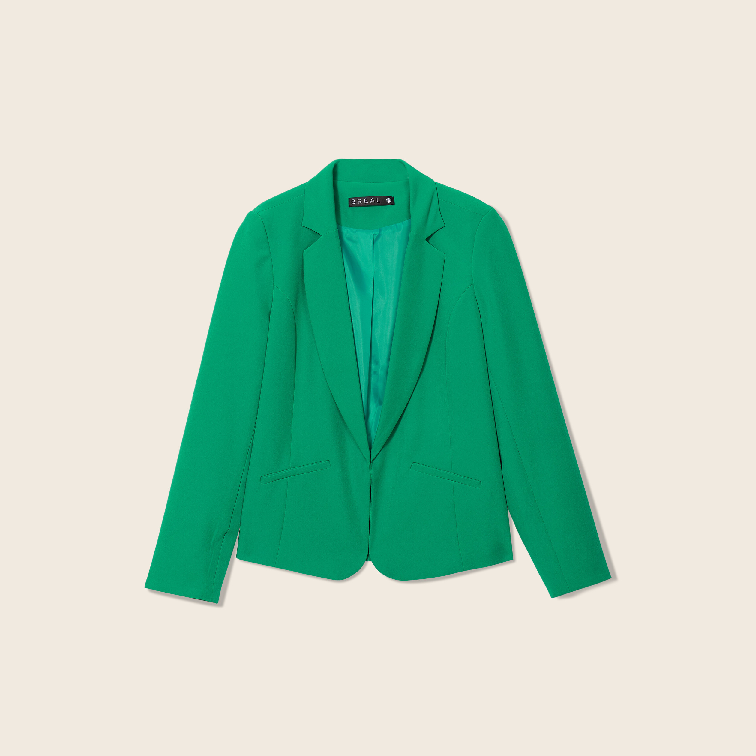 veste city droite manches 34 vert femme Veste city droite manches 3/4 vert femme