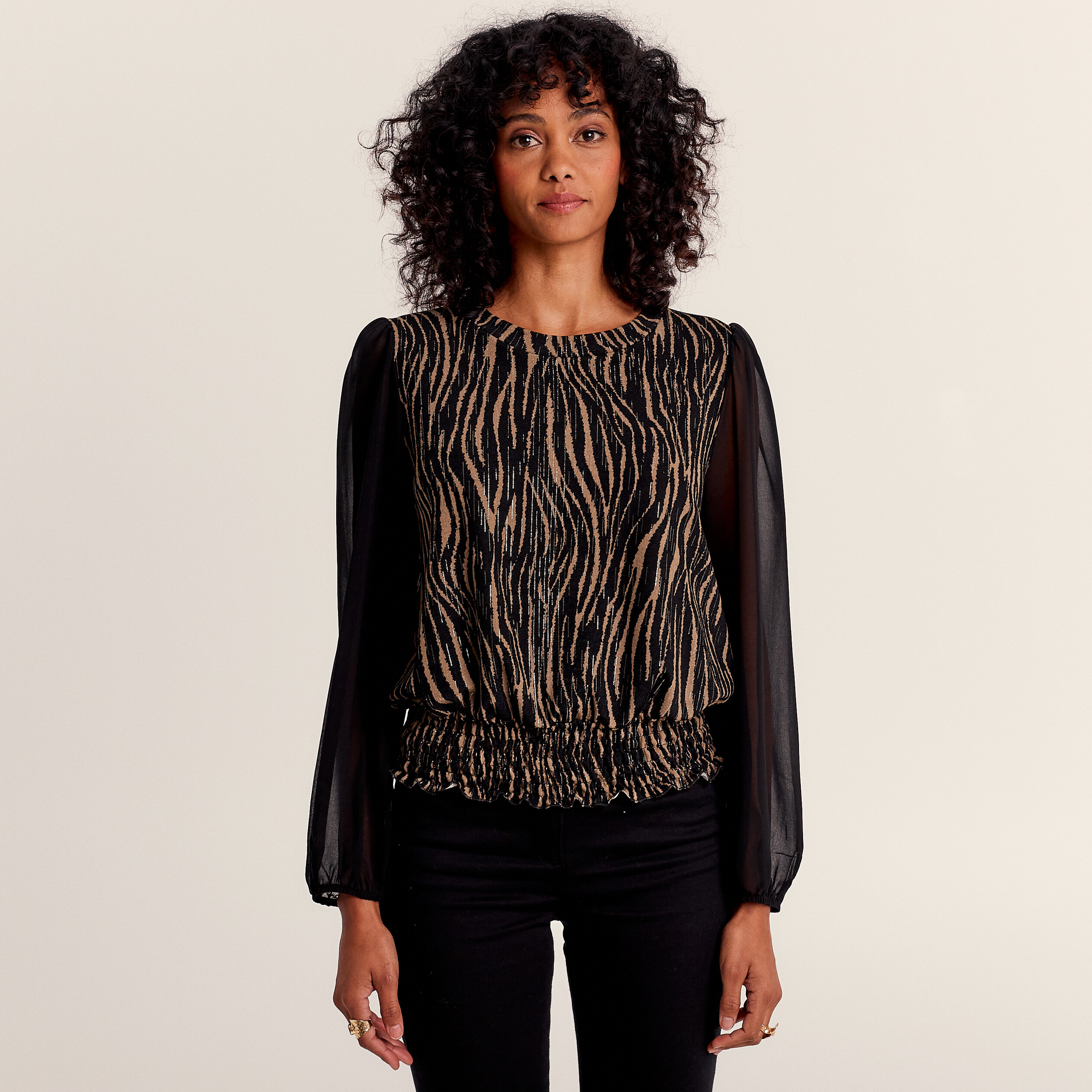 T-shirt manches longues noir femme