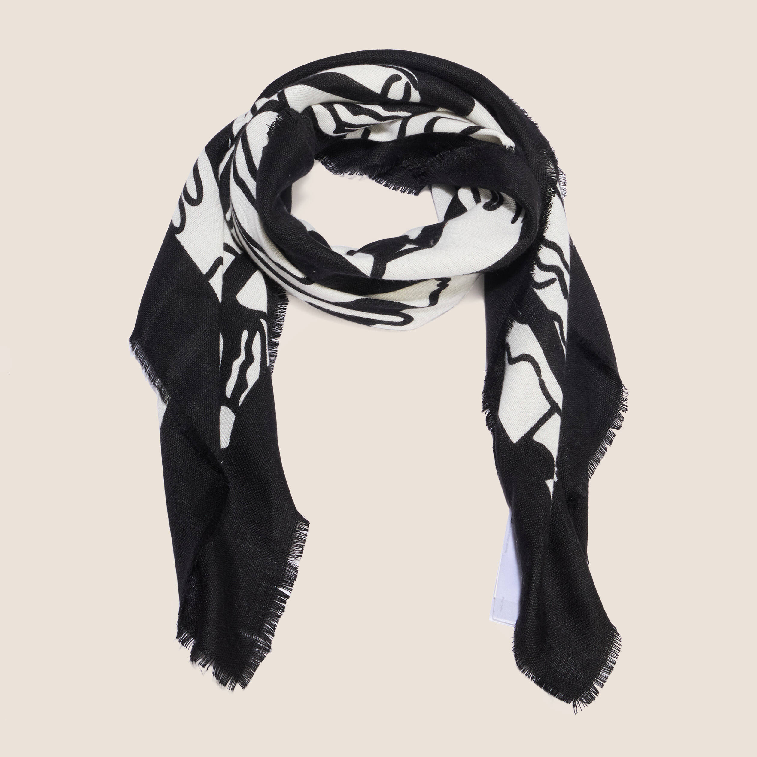 &Eacute;tole en polyester recycl&eacute; noir femme