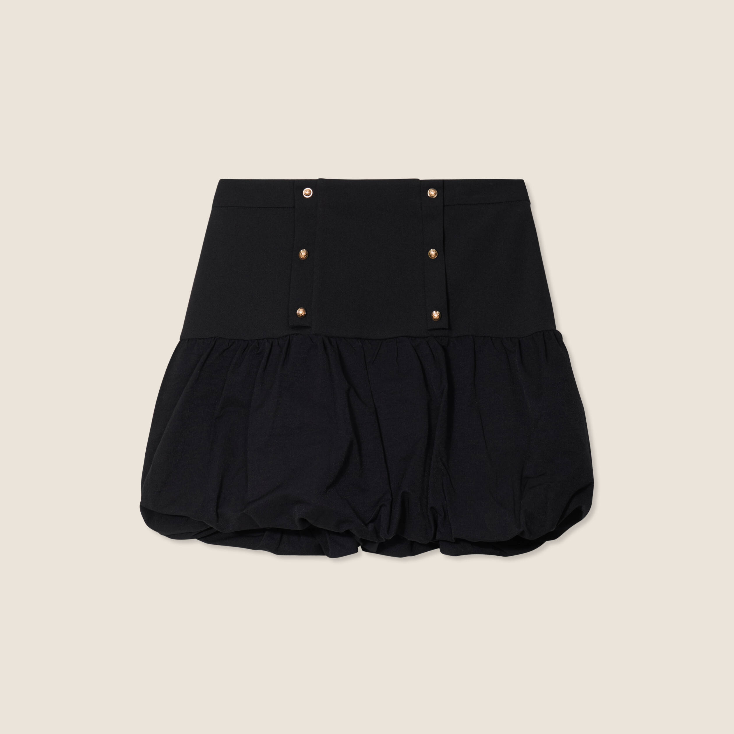 jupe ajustee effet boule noir femme Jupe ajustée effet boule noir femme