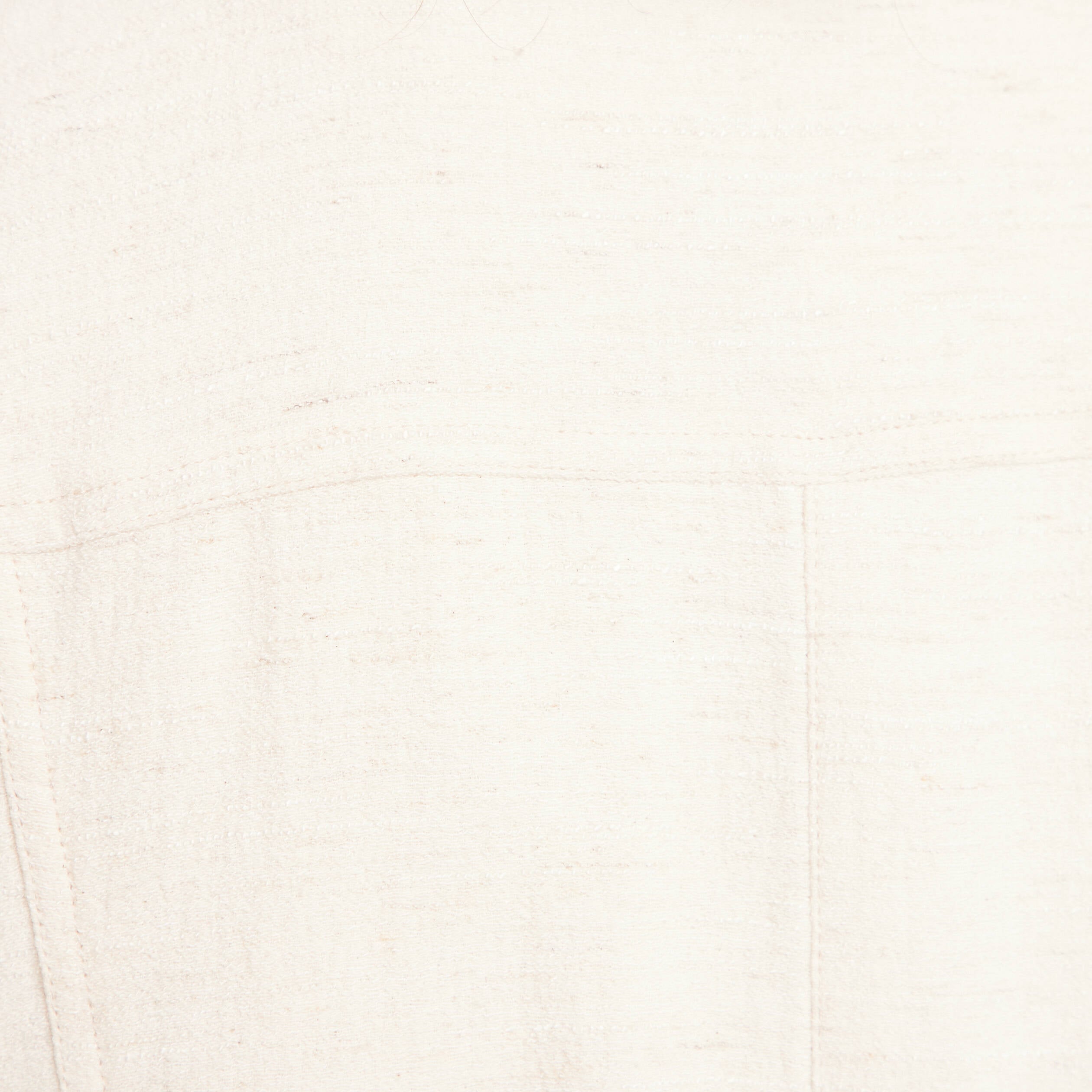 Blouson sans manches cintr&eacute; ecru femme