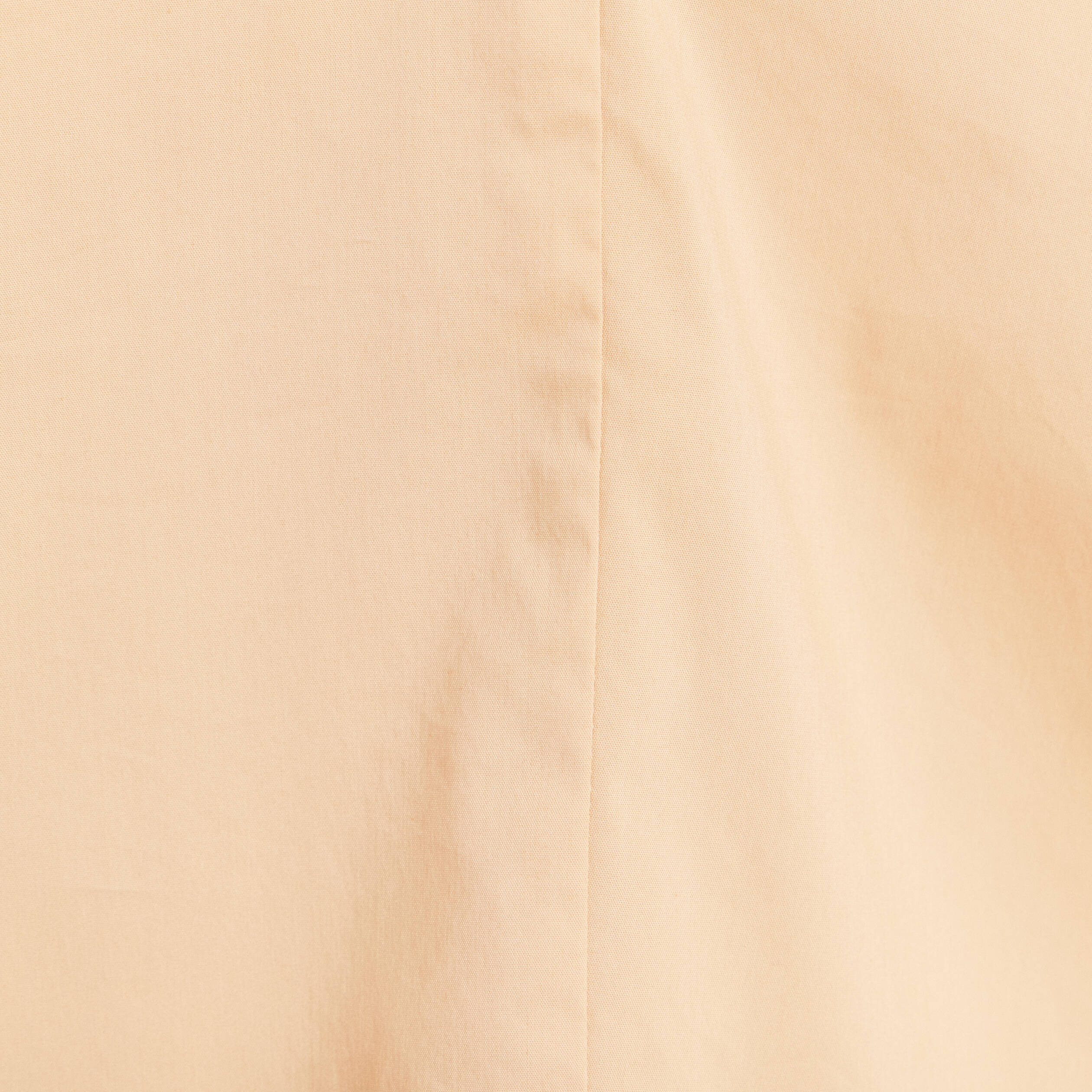 Blouse ample col chemise manches courtes beige femme