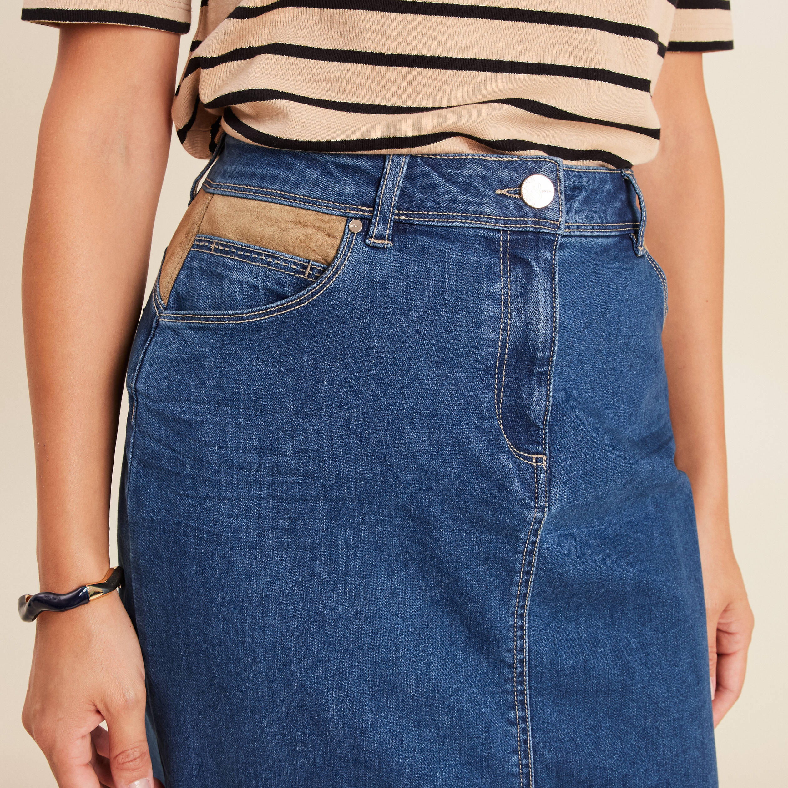 Jupe En Denim Déstructurée Taille Haute - Bleu | Levi's® FR