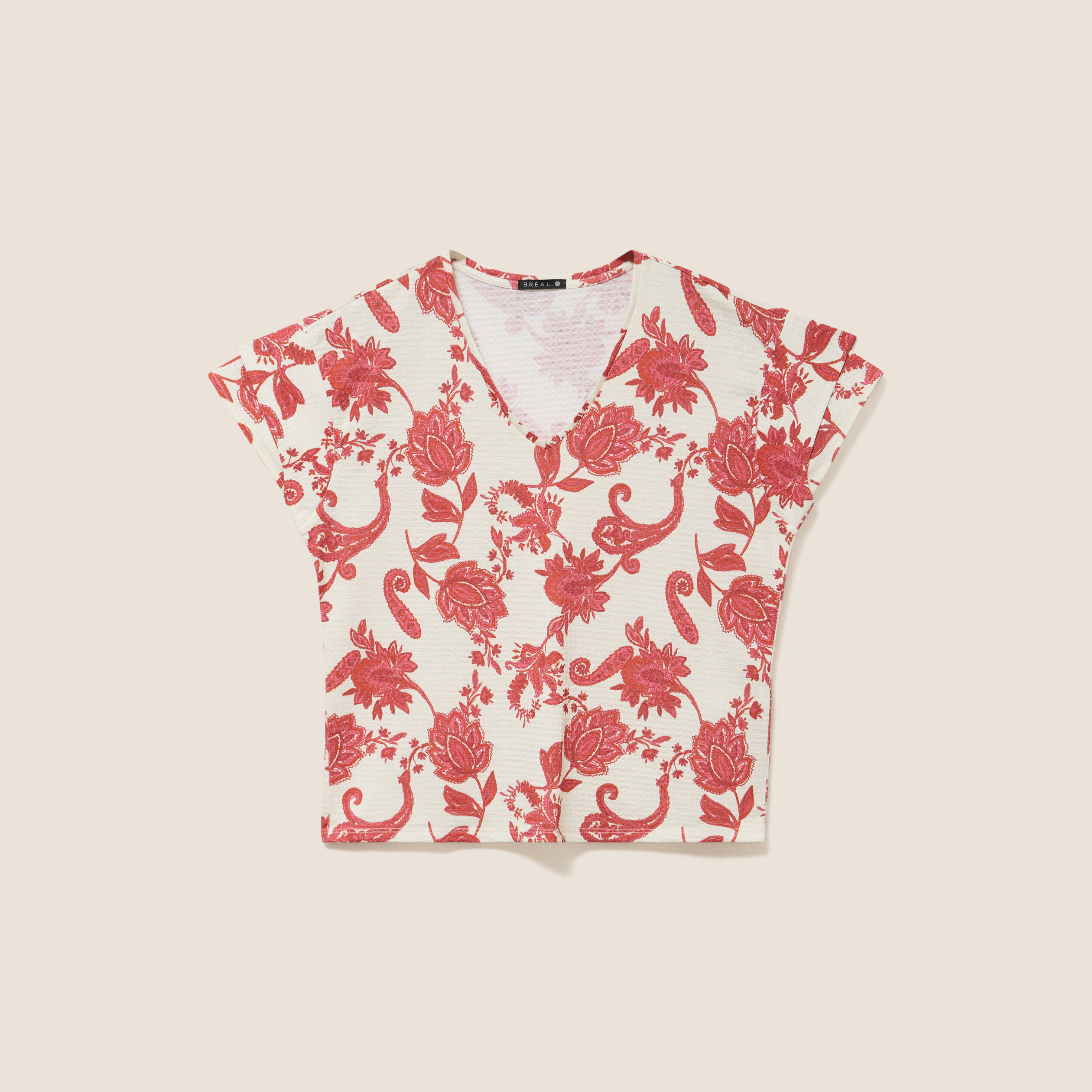 T-shirt manches courtes rose femme