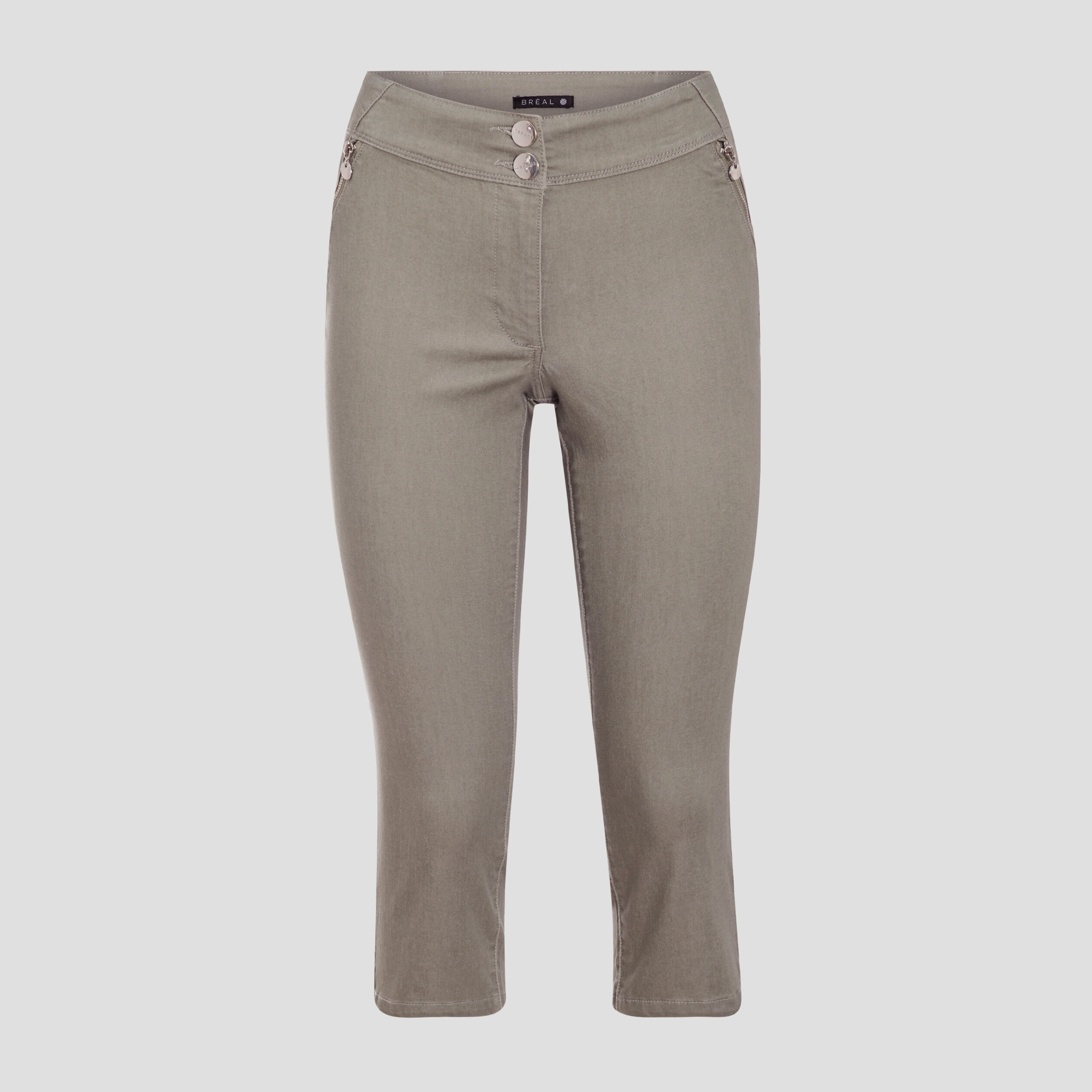 pantacourt ajuste vert clair femme Pantacourt ajusté vert clair femme