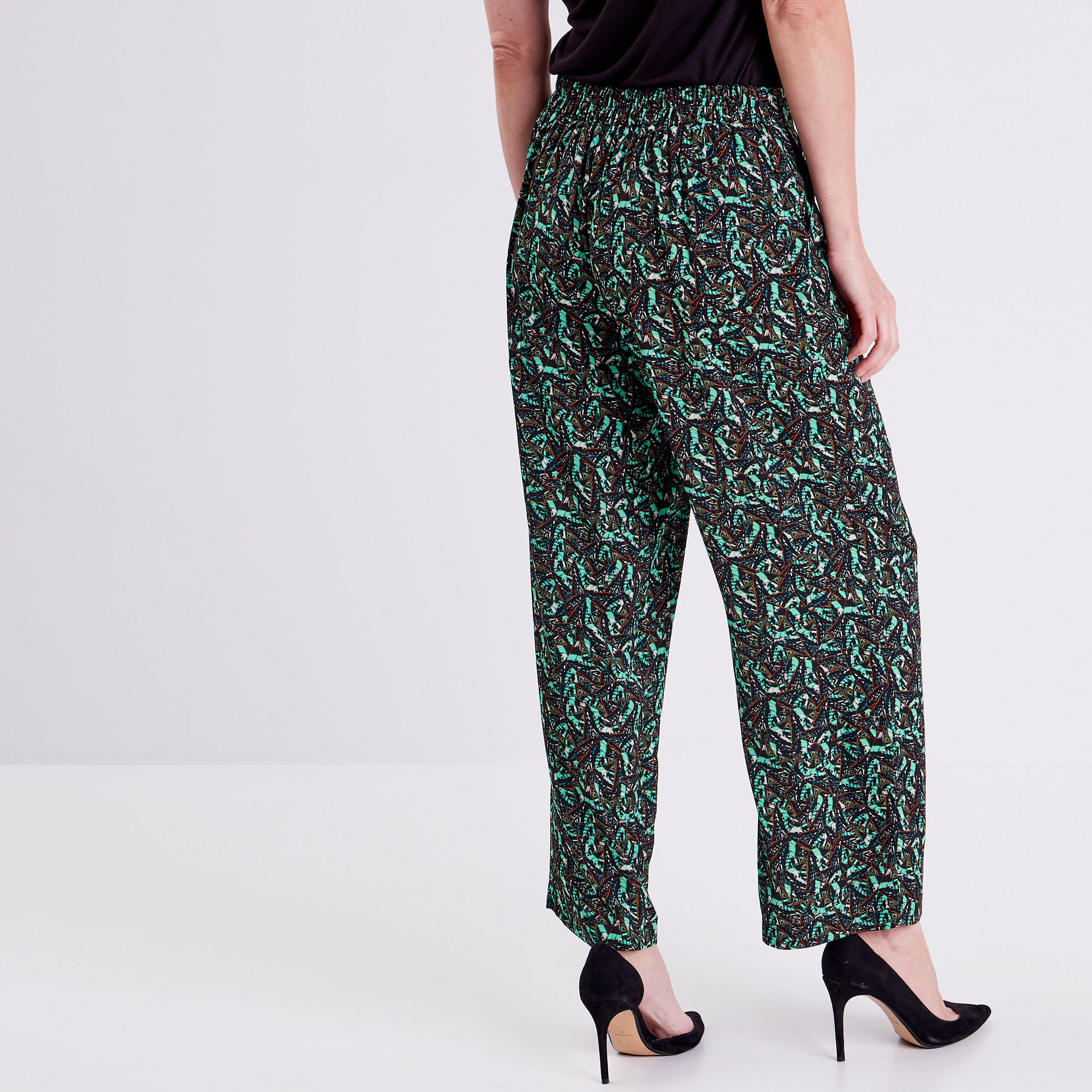 pantalon flou vert pastel femme Pantalon flou vert pastel femme