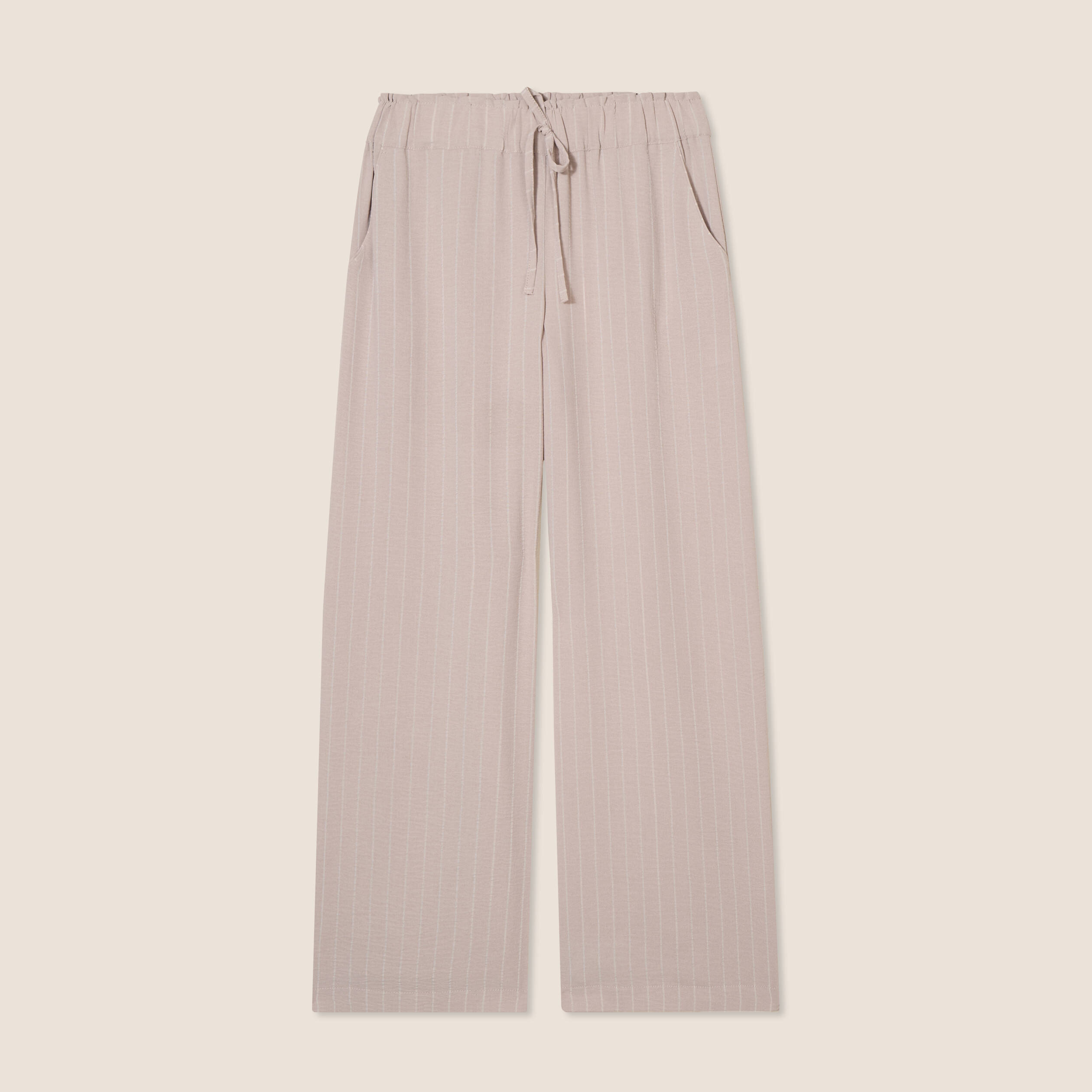 pantalon large taille haute beige femme Pantalon large taille haute beige femme