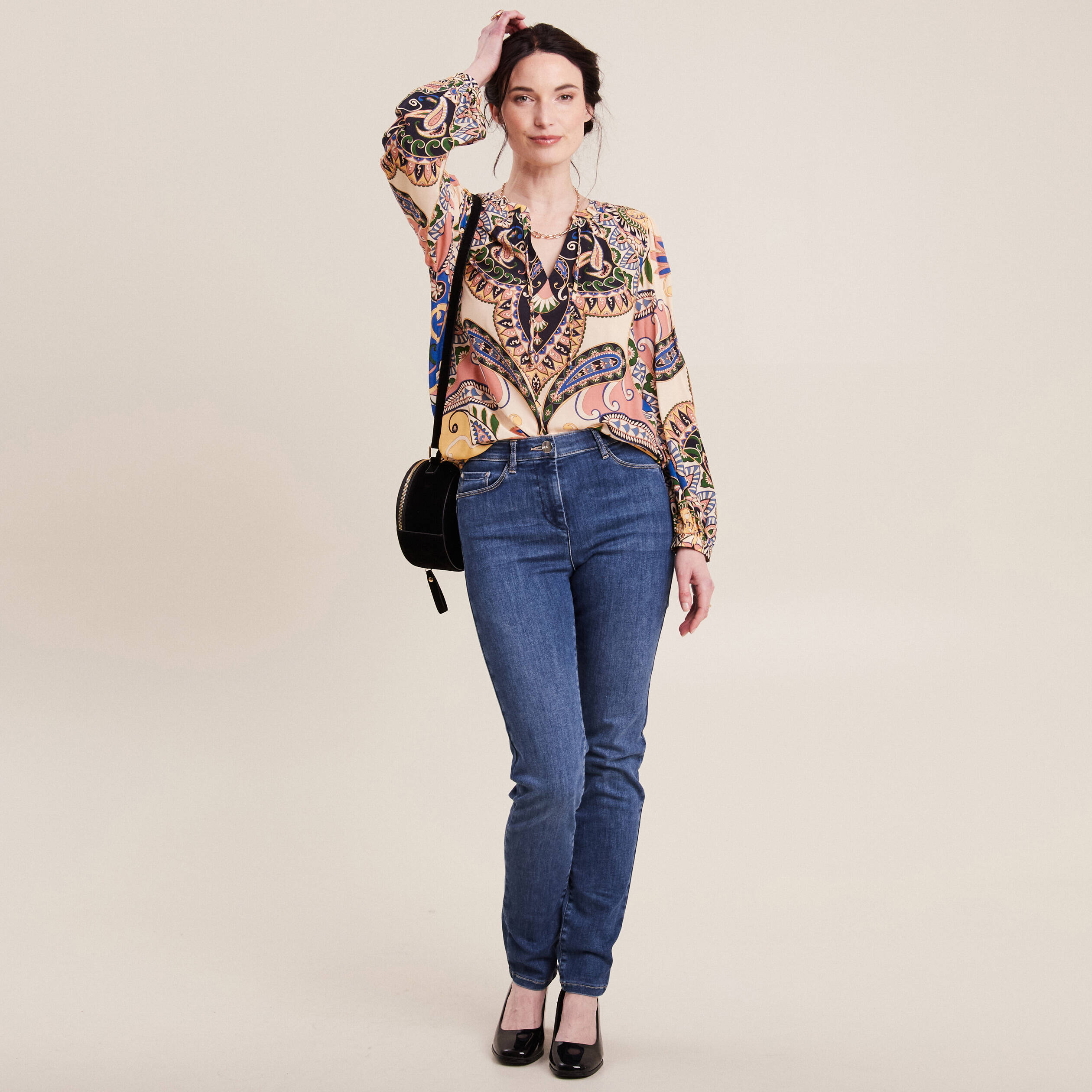 blouse manches longues bleu femme Blouse manches longues bleu femme
