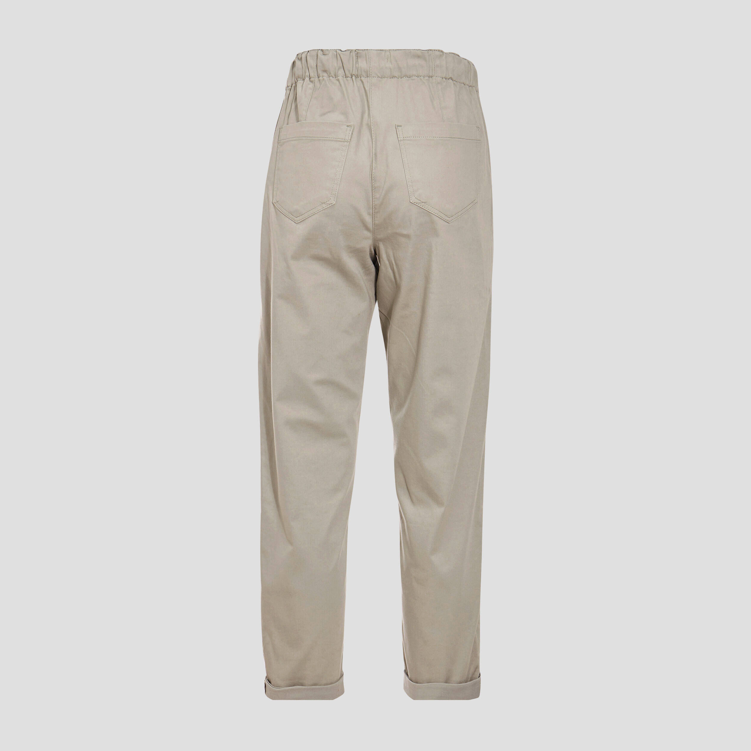 Pantalon flou à coulisse vert clair femme