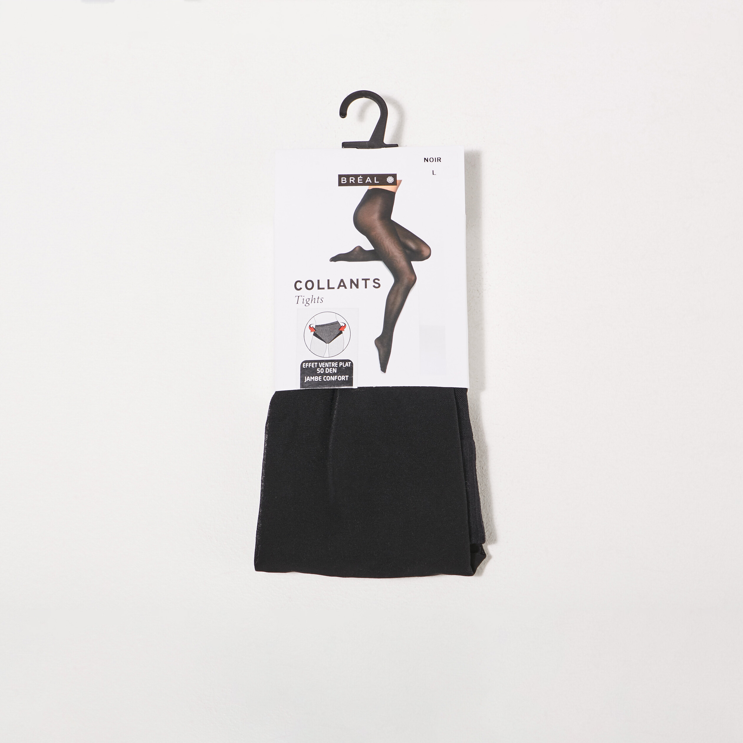 Collants effet ventre plat noir femme
