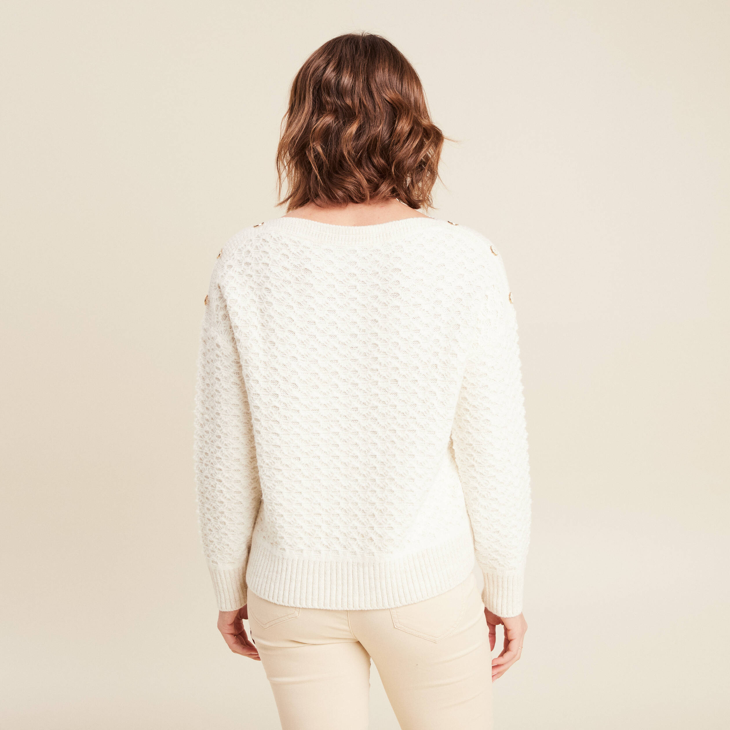 pull manches longues ecru femme Pull manches longues ecru femme