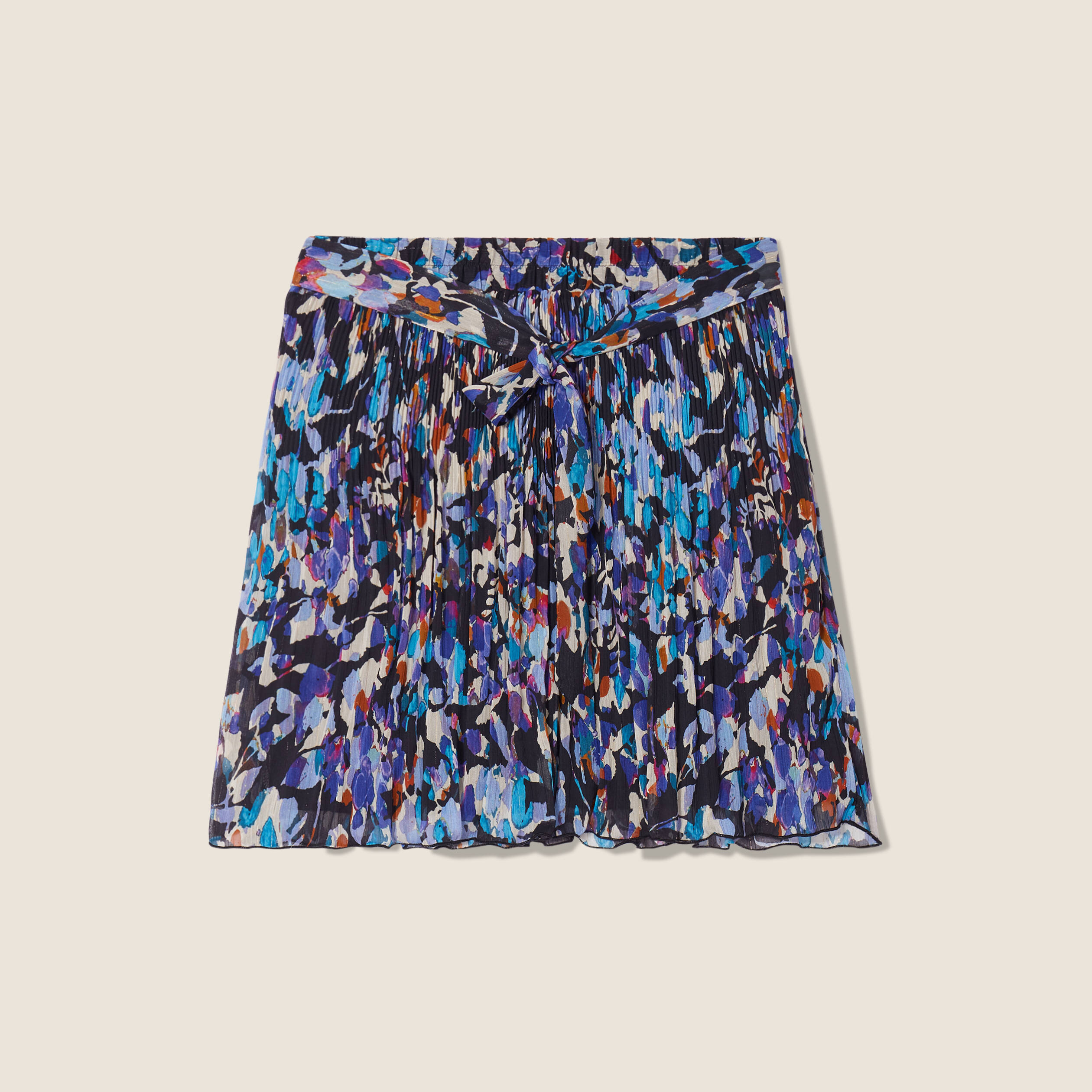 jupe evasee plissee bleu femme Jupe évasée plissée bleu femme