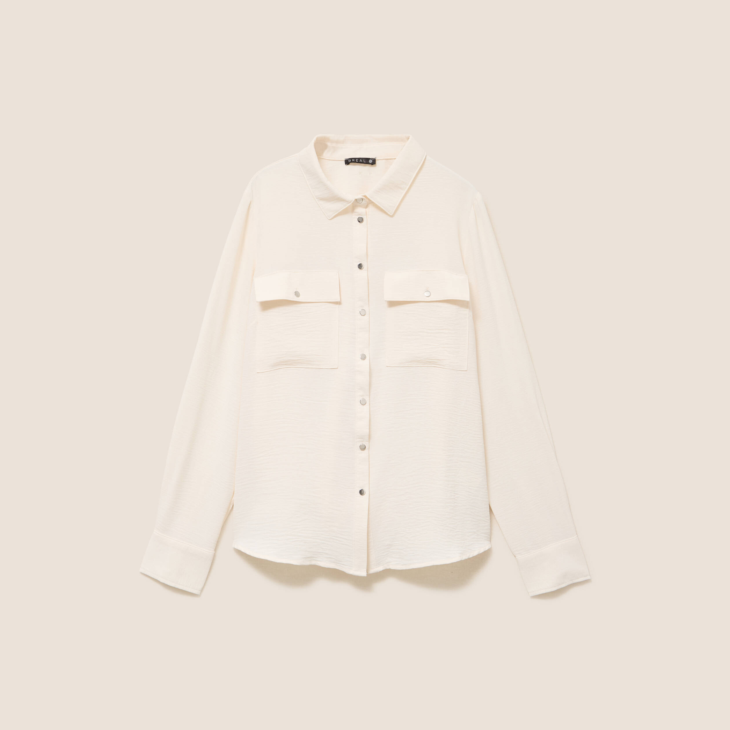 Chemise manches longues ecru femme