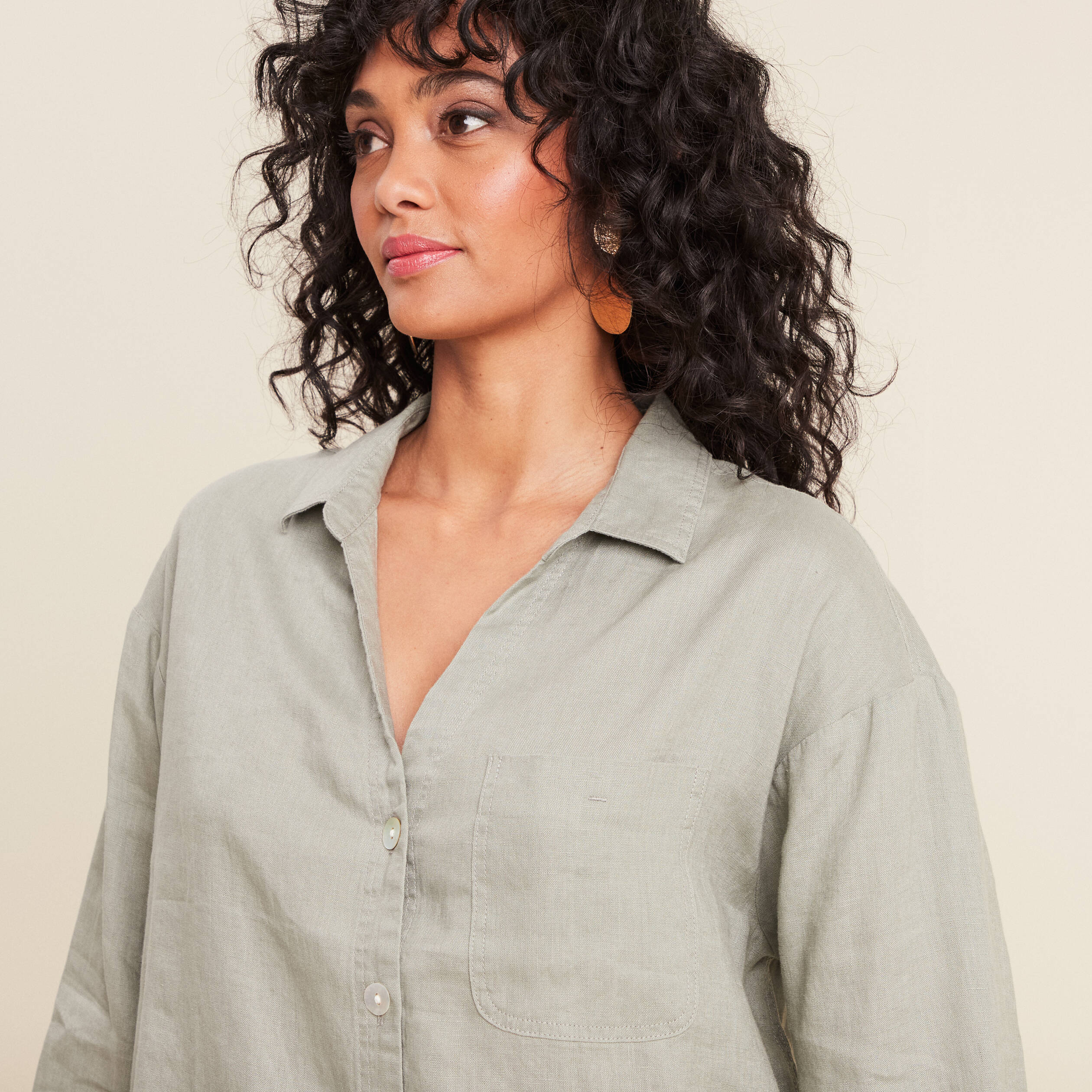 chemise manches 34 vert clair femme Chemise manches 3/4 vert clair femme