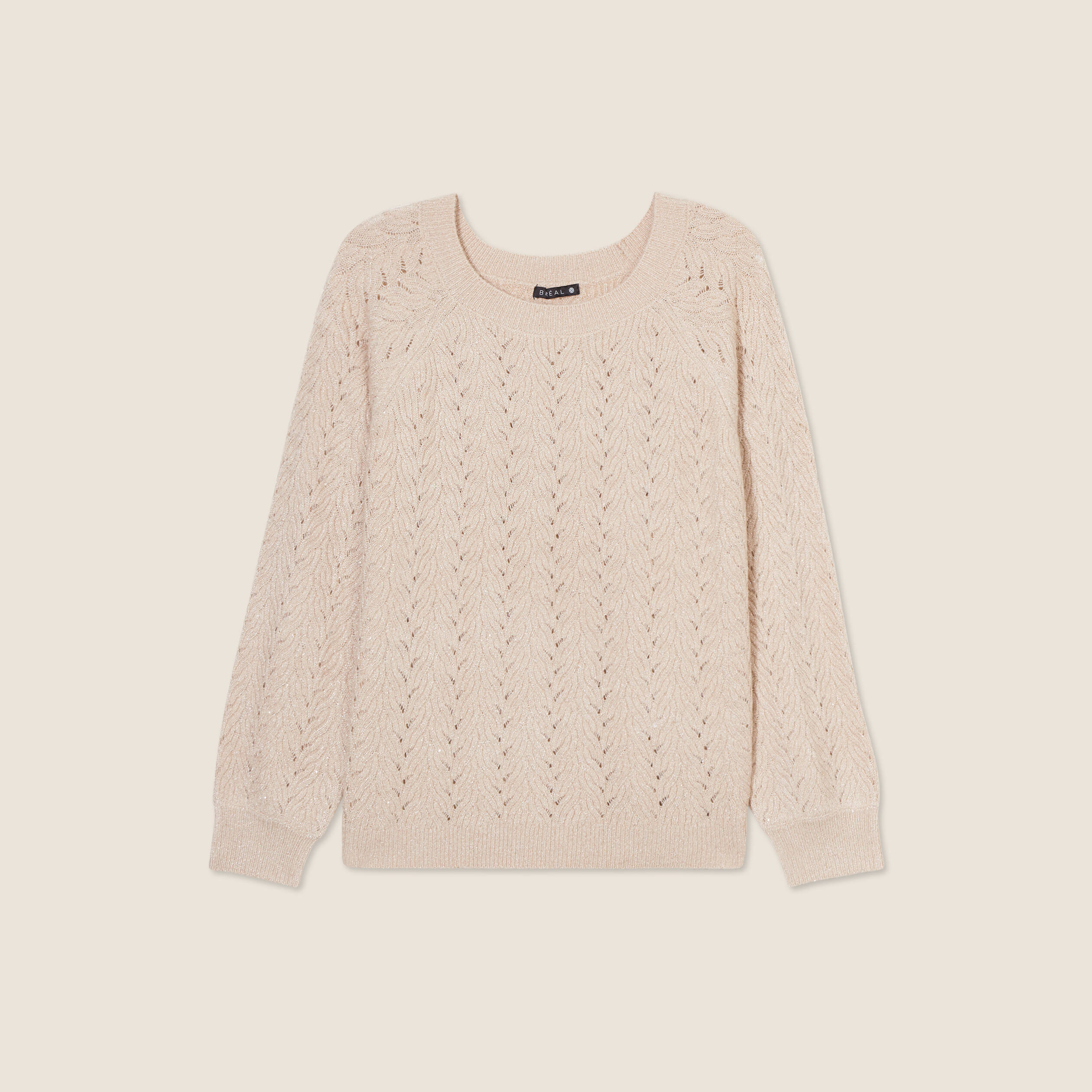 pull manches longues sequins couleur or femme Pull manches longues sequins couleur or femme
