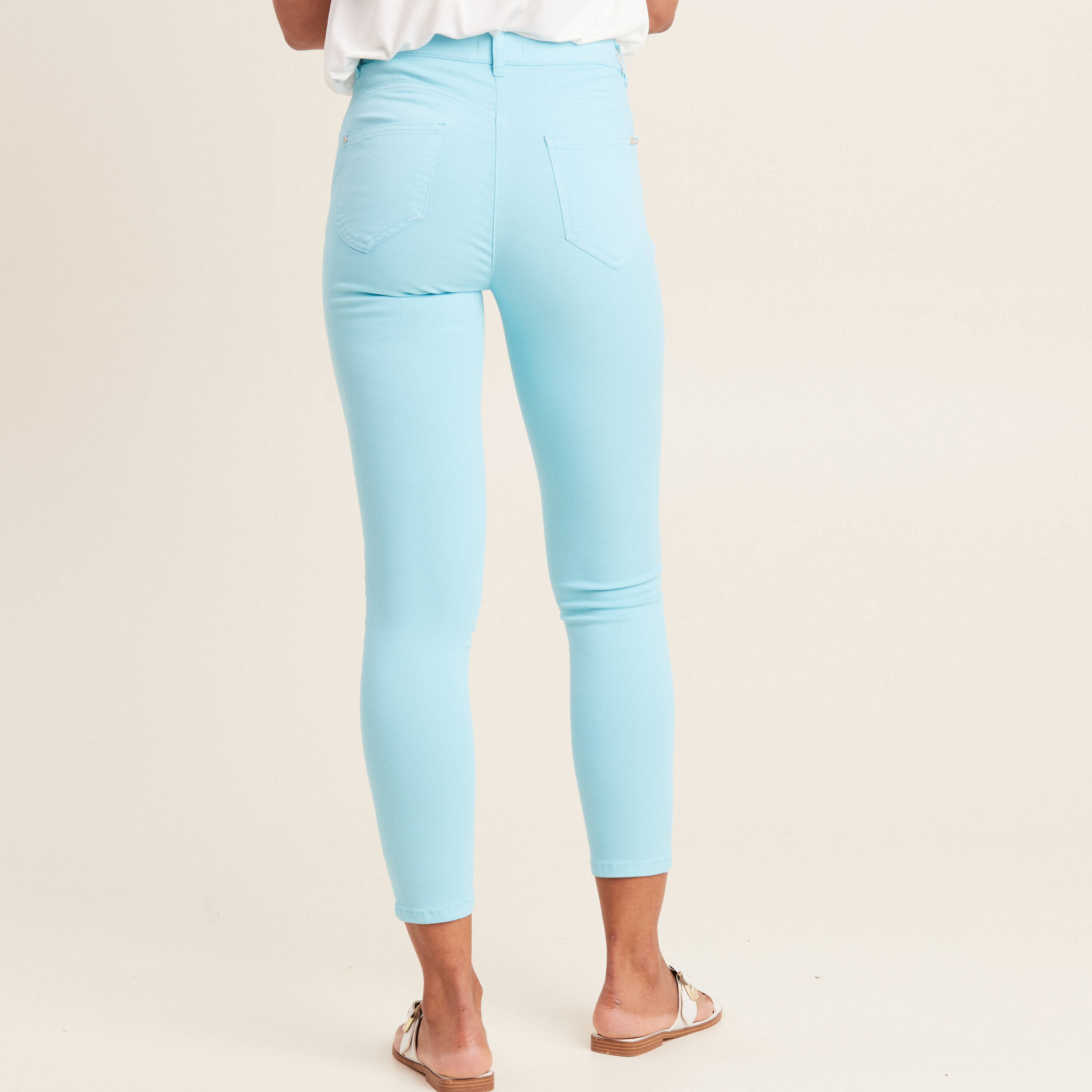pantalon leger taille standard 78eme bleu femme Pantalon léger taille standard 7/8ème bleu femme
