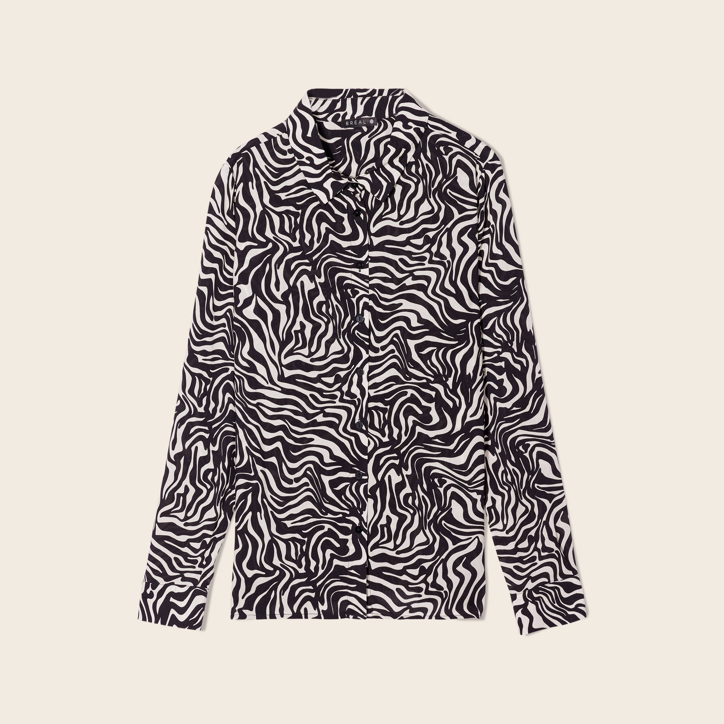 Chemise manches longues noir femme