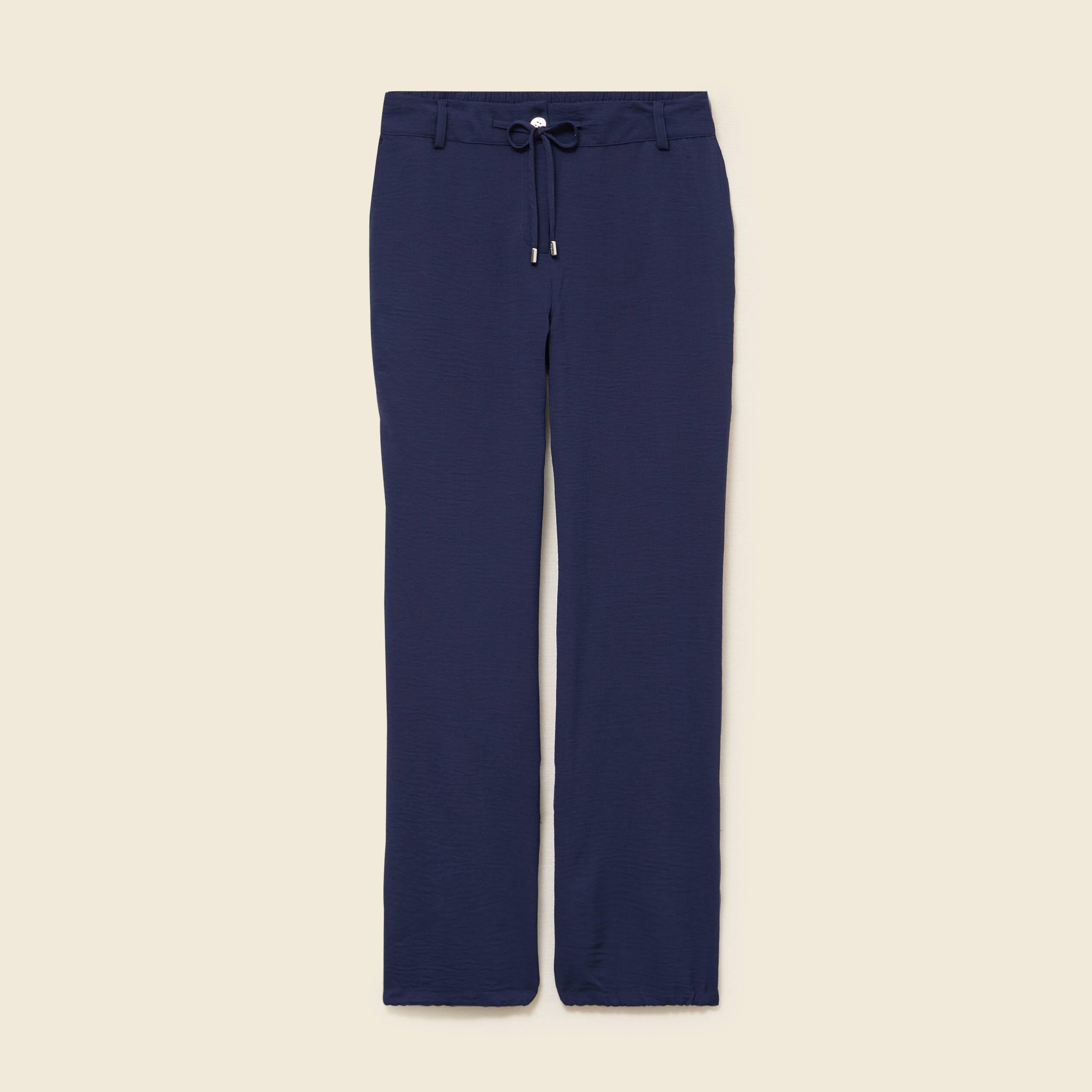 pantalon large taille standard bleu fonce femme Pantalon large taille standard bleu foncé femme