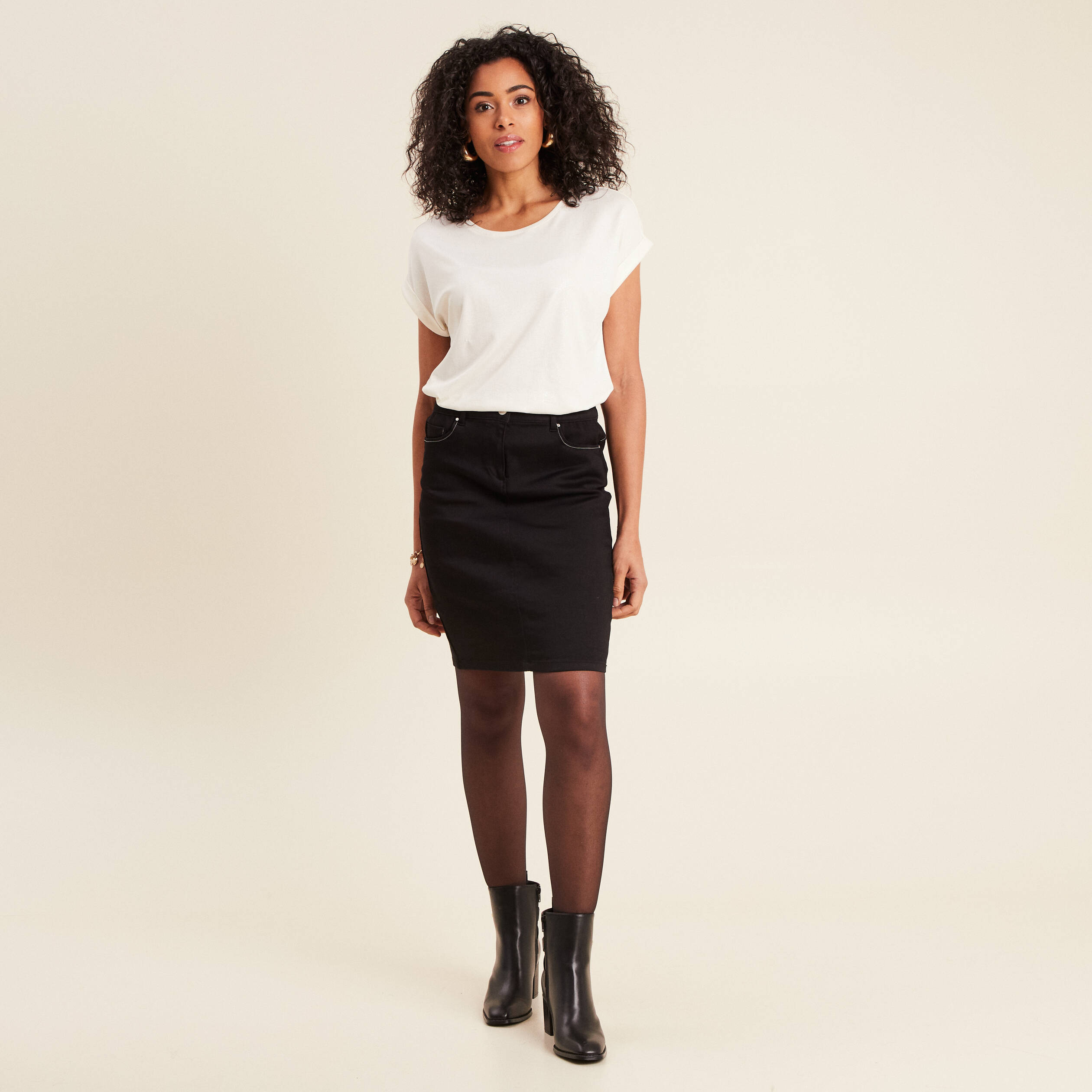 jupe ajustee noir femme Jupe ajustée noir femme