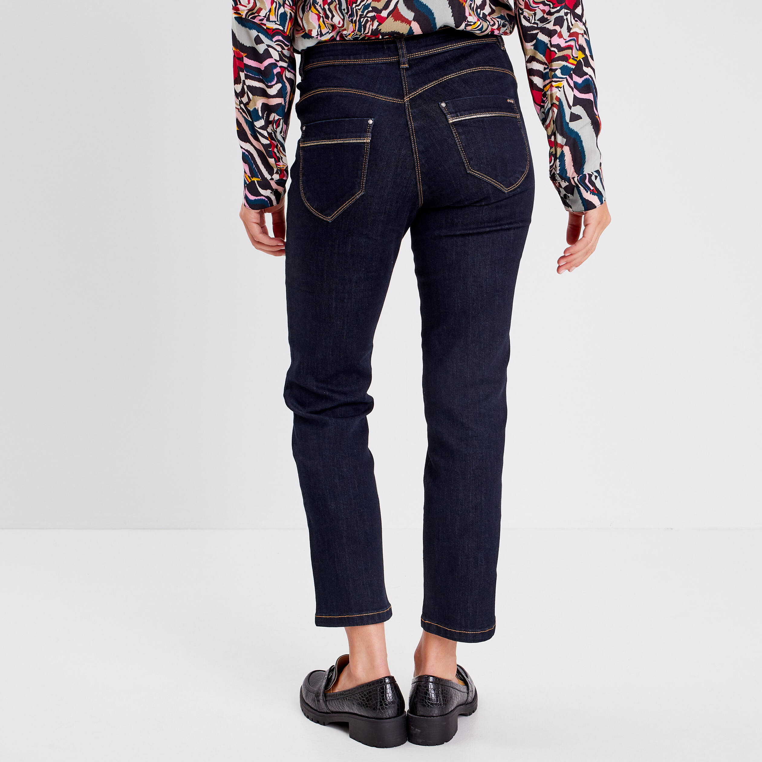 Jean 7/8ème denim brut femme