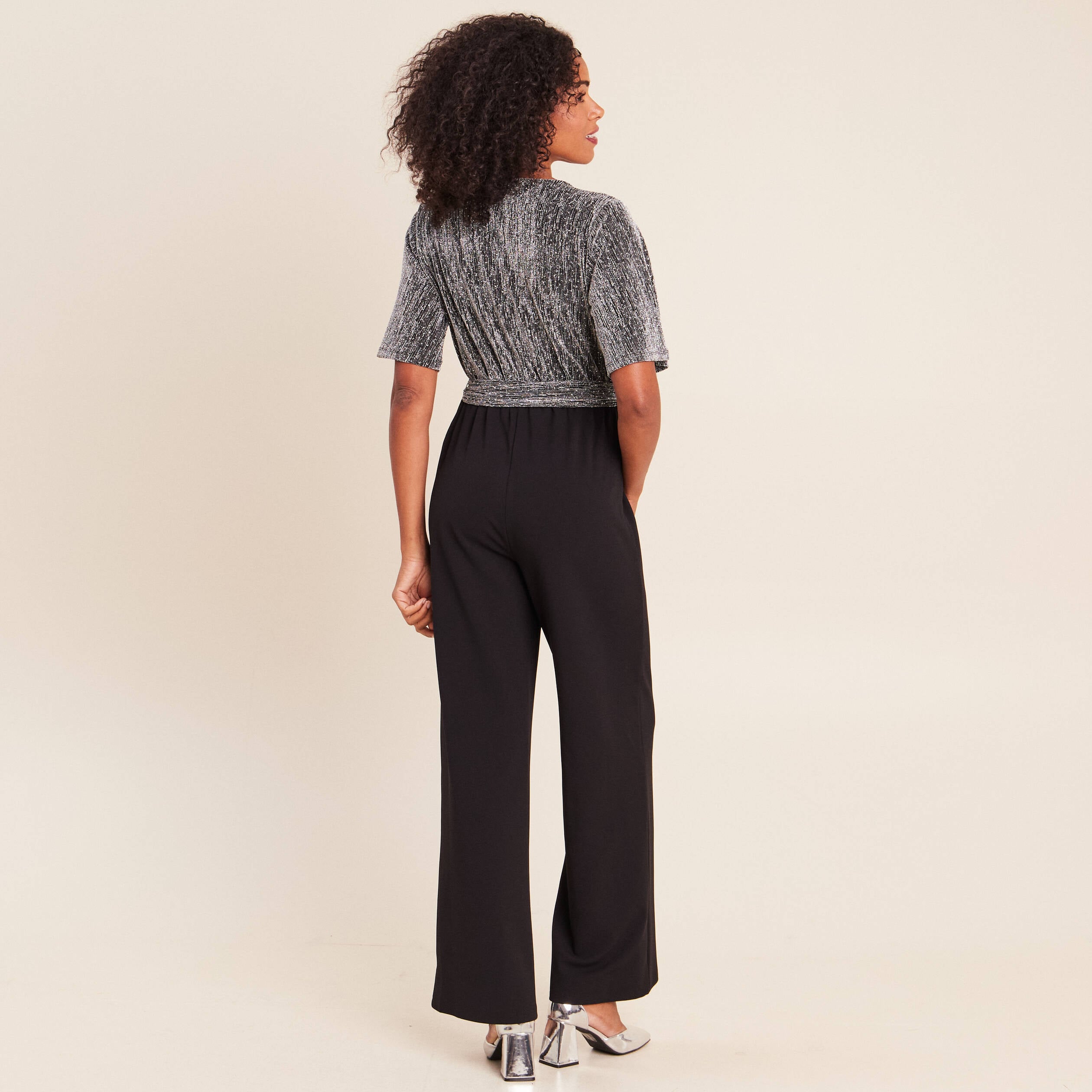 Combinaison gris argent femme