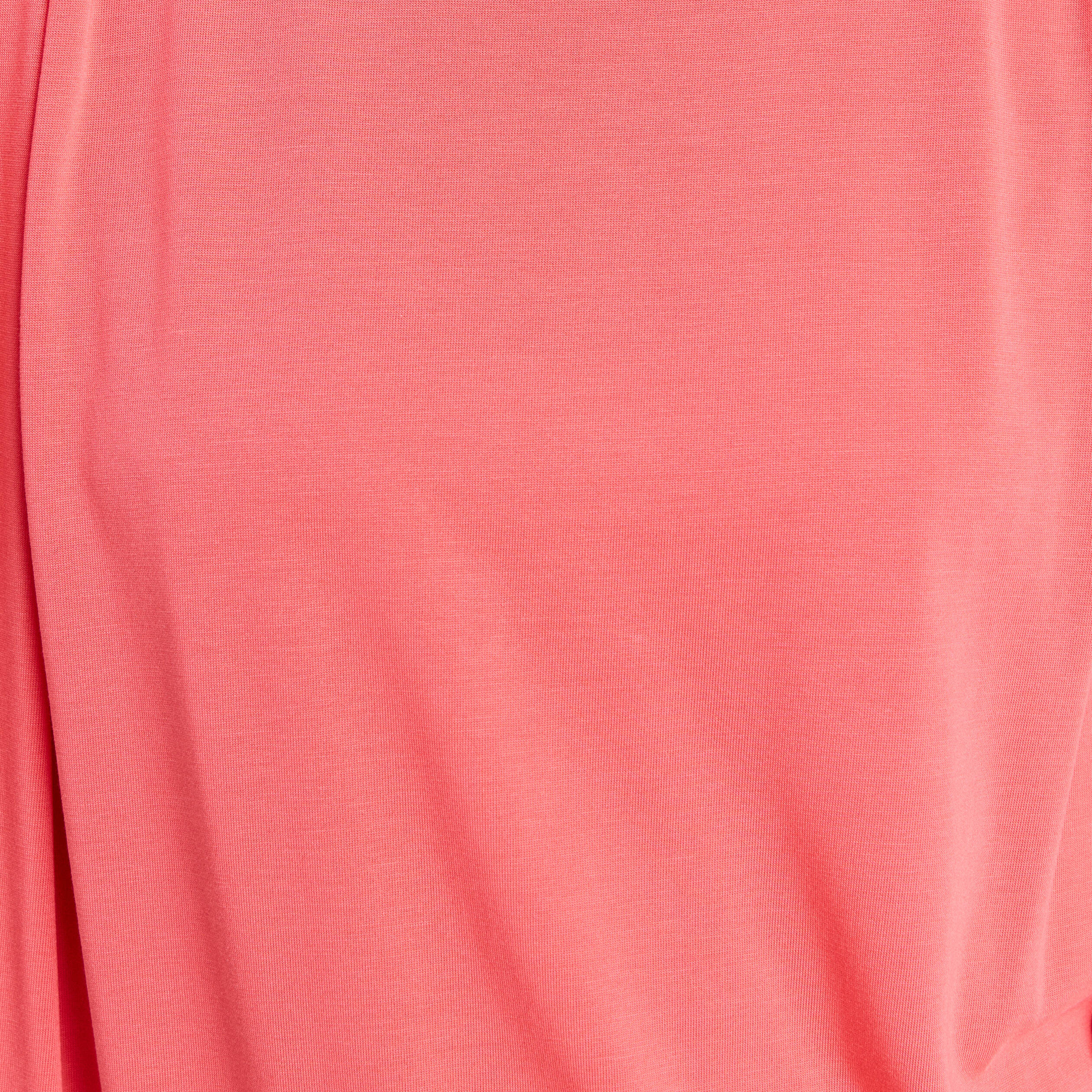 T-shirt droit col rond manches courtes rouge femme