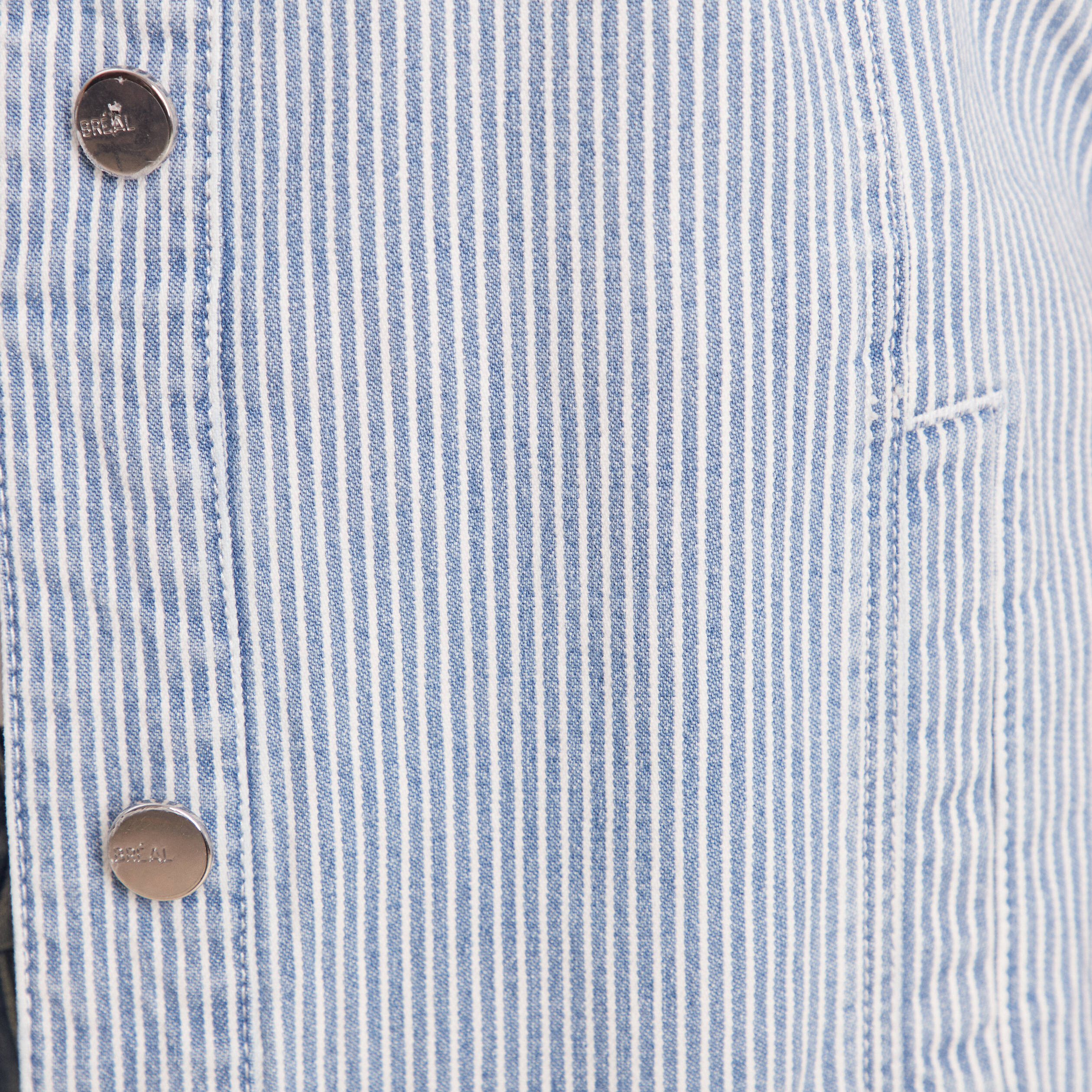 Veste sans manches en jean bleu femme