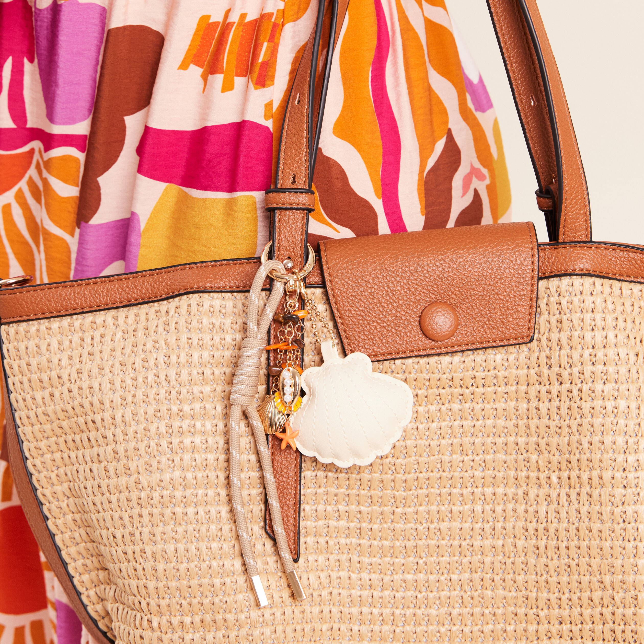 Porte-cl&eacute;s marin multicolore femme